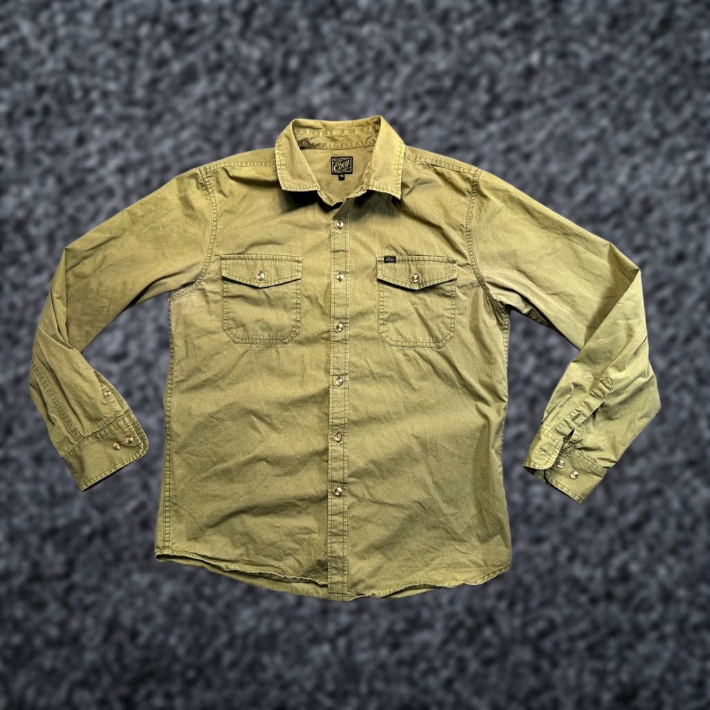 Obey OBEY military olive button up shirt long sleeve mens M size Size US M / EU 48-50 / 2 - 1 Thumbnail