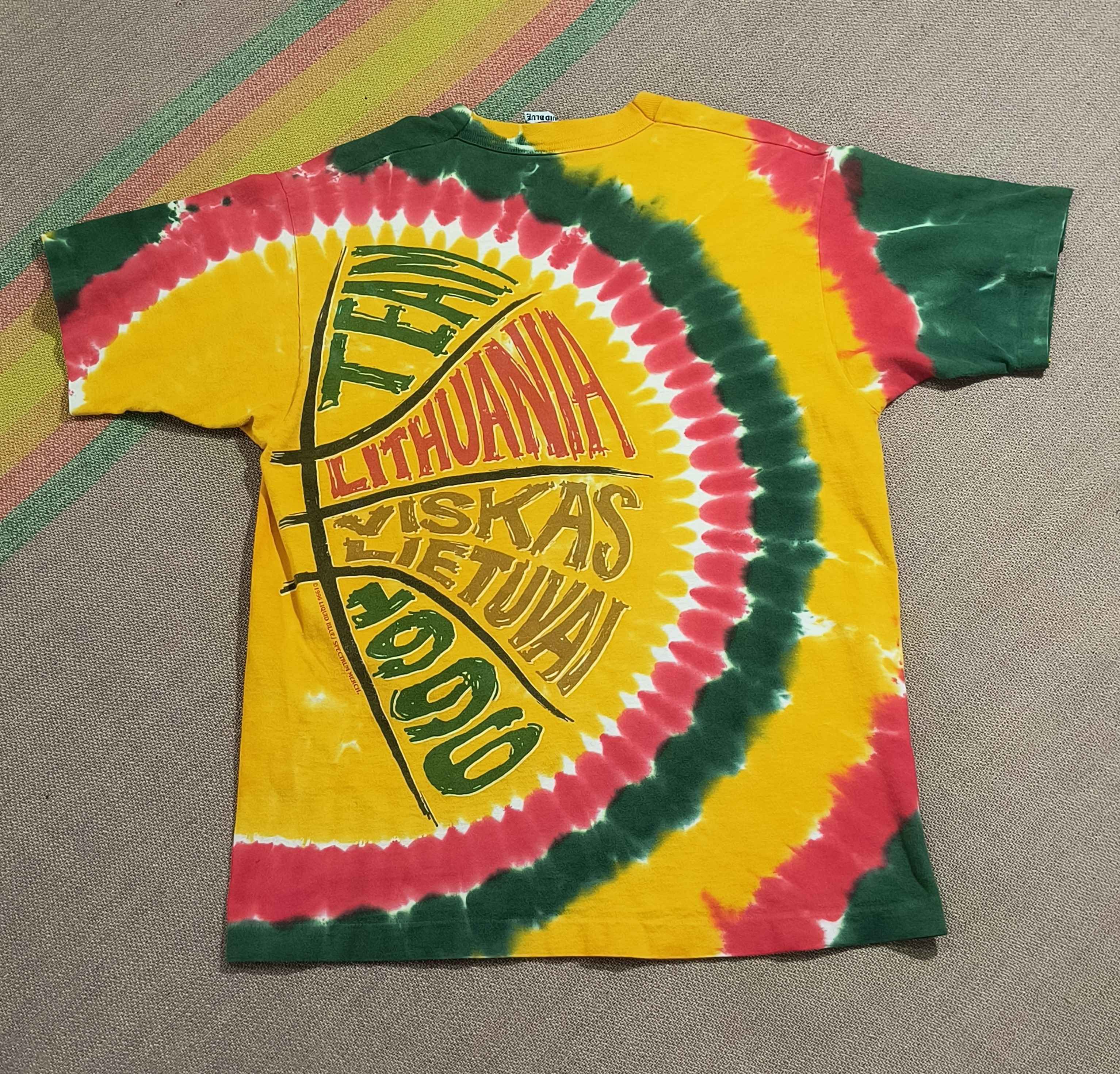 Band Tees Vintage Liquid Blue Greatful Dead Basketball Lithuania 1996 Size US L / EU 52-54 / 3 - 6 Thumbnail
