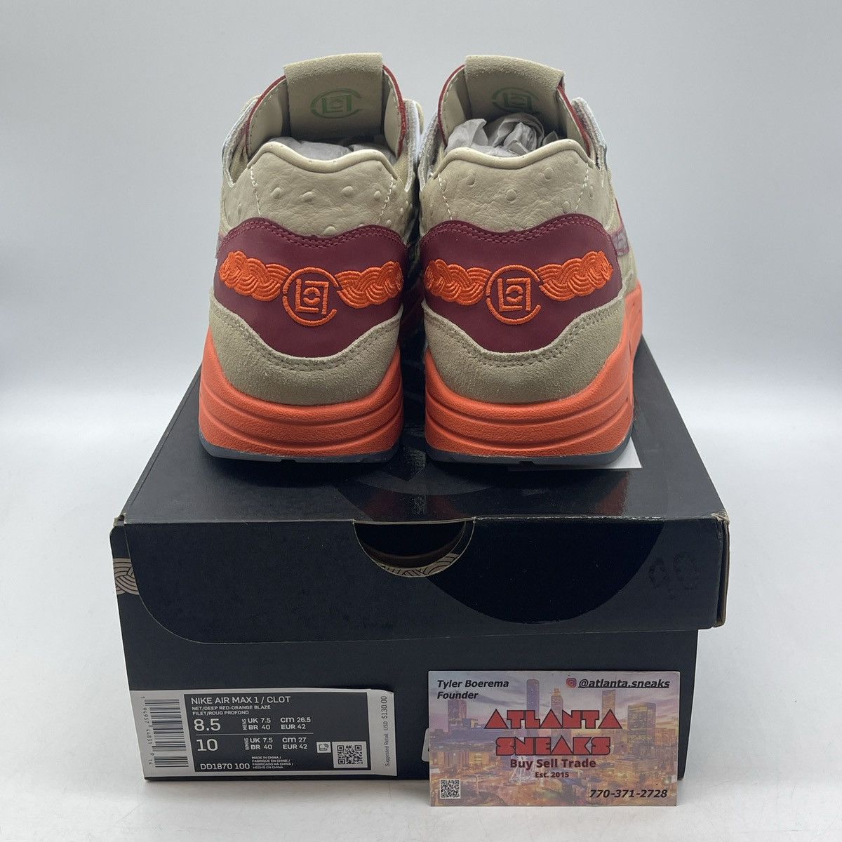 Nike Clot x air max 1 kiss of death Size US 8.5 / EU 41-42 - 3 Thumbnail