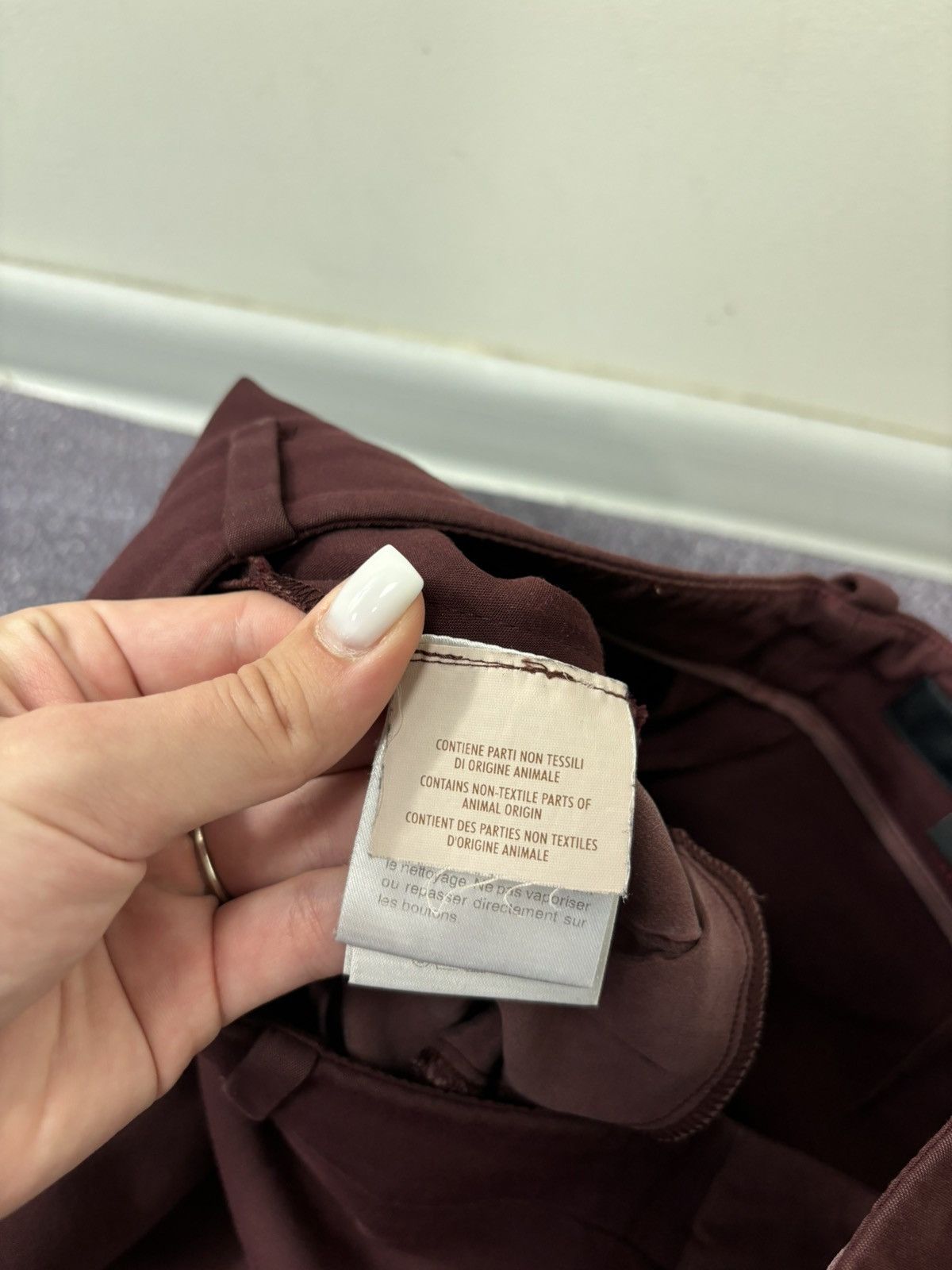Gucci Gucci Women’s Vintage Slim Fit Burgundy Luxury Pants Size 28" / US 6 / IT 42 - 14 Thumbnail
