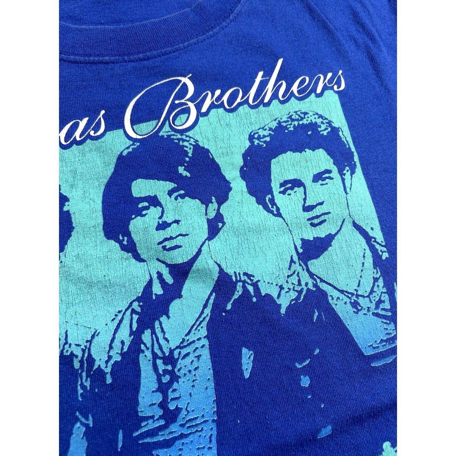 Anvil VINTAGE Jonas Brothers World Tour 2009 Shirt Size Small Blue Concert Band Tee Size US S / EU 44-46 / 1 - 6 Thumbnail