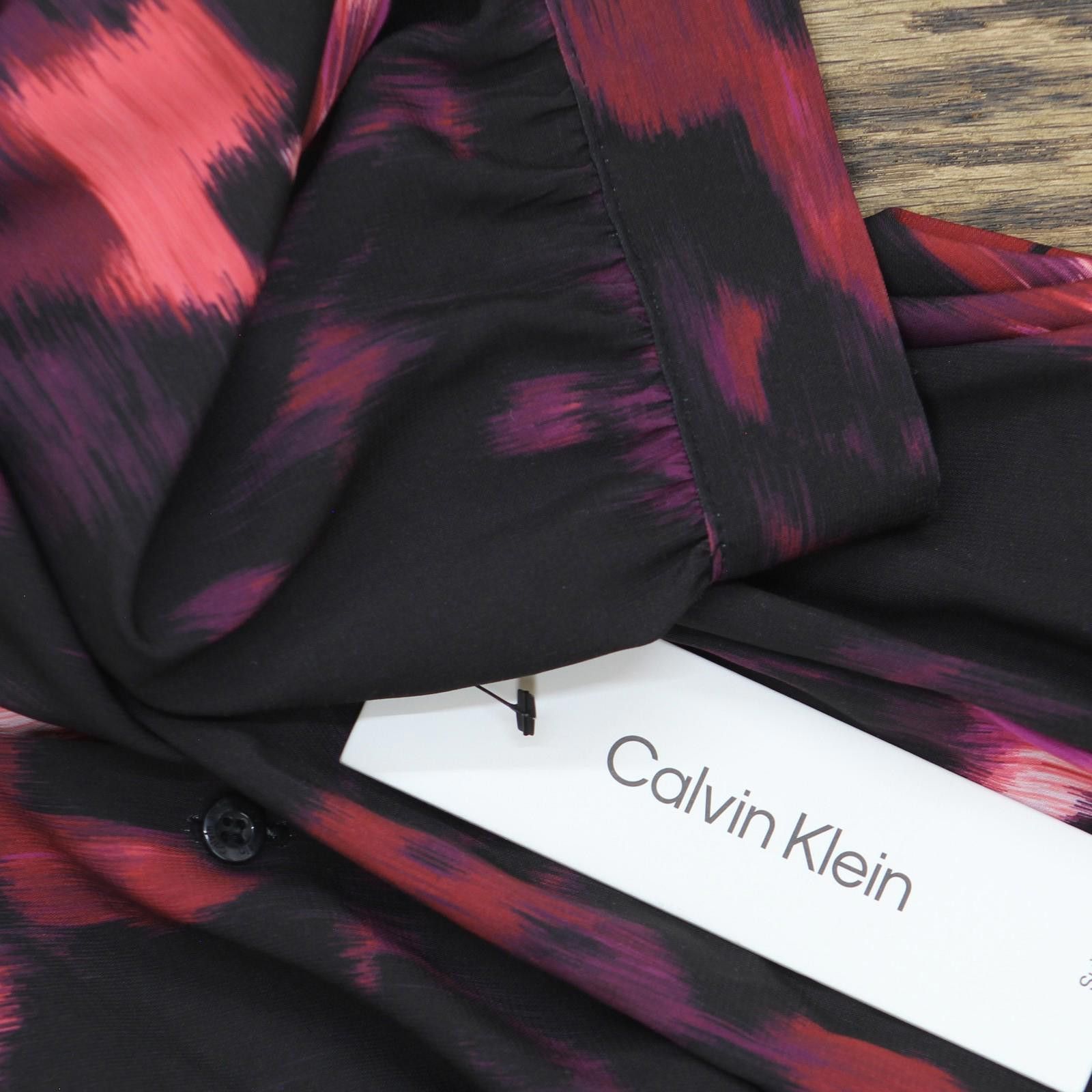 Calvin Klein Calvin Klein Womens Button-up Blouse S47tg56c Black Multi Xs Size XS / US 0-2 / IT 36-38 - 3 Thumbnail