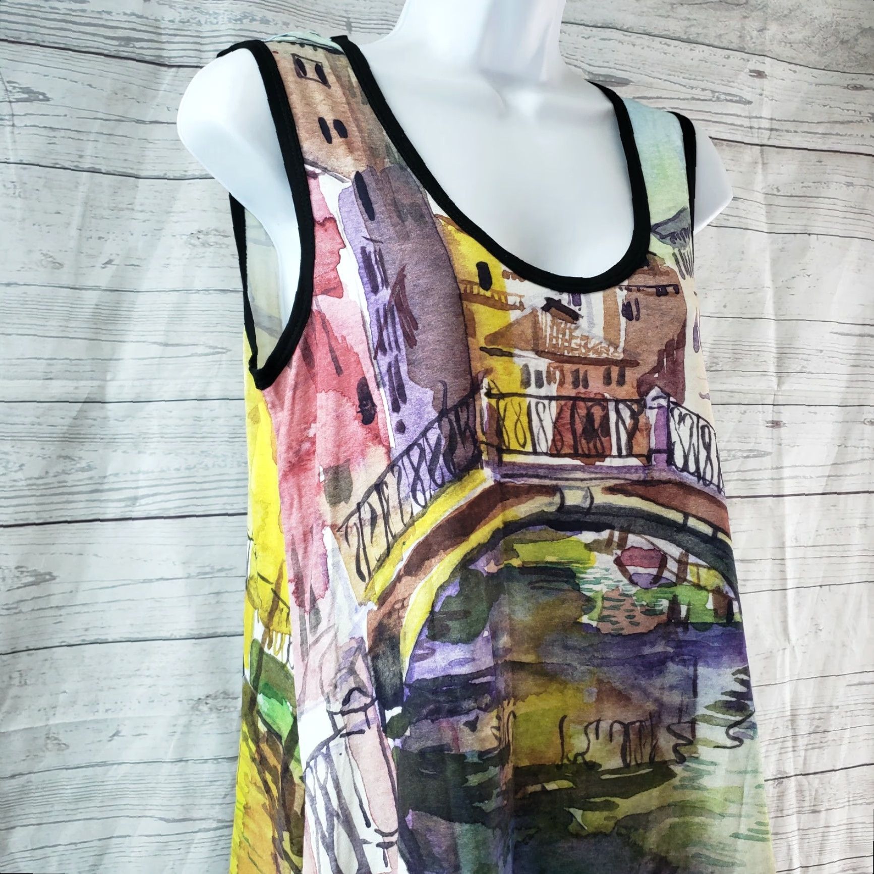 Velvet Midnight Velvet Womens Tank Top Sz S Multicolor Rayon Sleeveless Scoop Neck Shirt Mens? Size S / US 4 / IT 40 - 2 Thumbnail