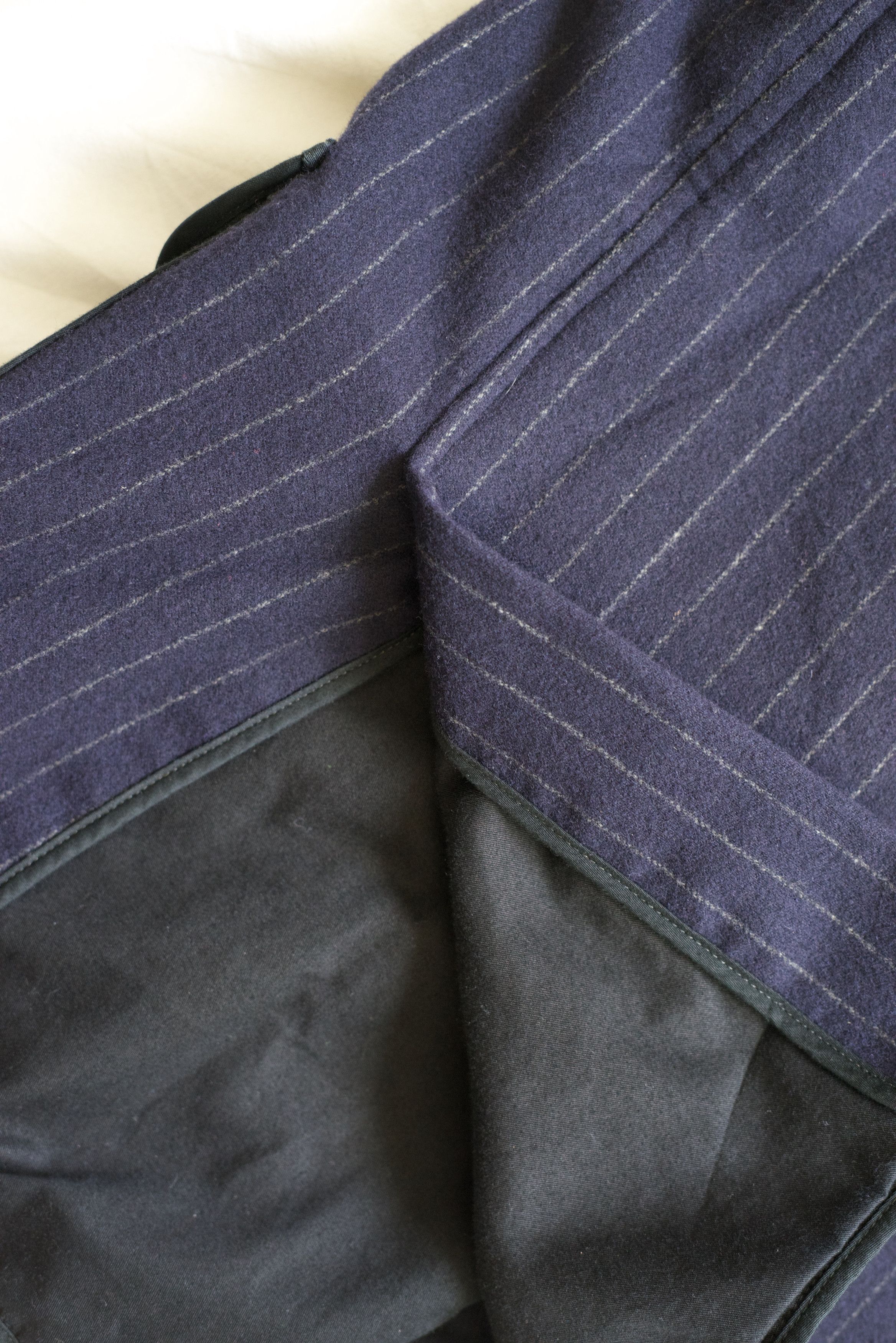 Dries Van Noten DRIES VAN NOTEN — Navy Pinstripe Wool Blazer Size US M / EU 48-50 / 2 - 6 Thumbnail