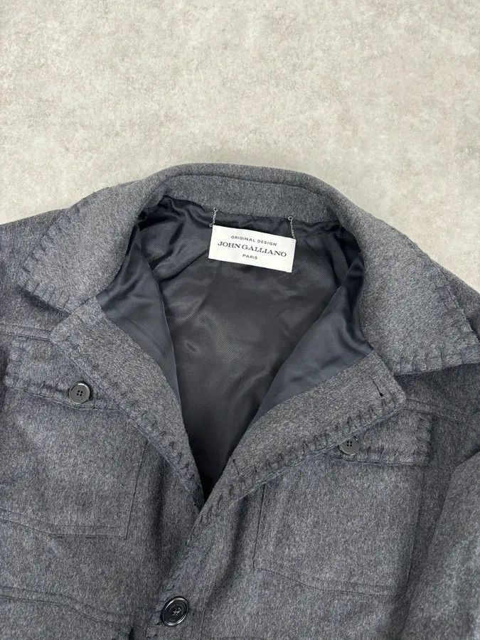 John Galliano 2010s John Galliano Grey Wool Classy Cargo Jacket Size US M / EU 48-50 / 2 - 8 Thumbnail
