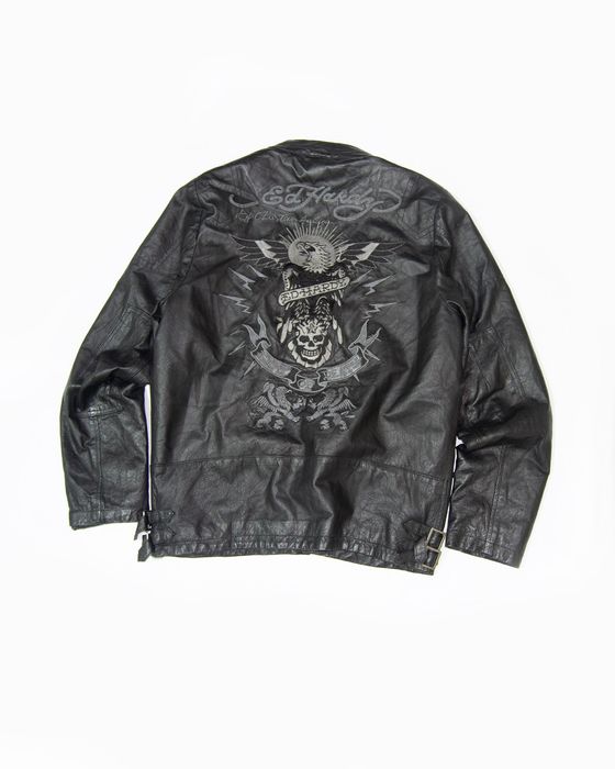 Christian Audigier RARE Ed hardy christian audigier Leather Jacket