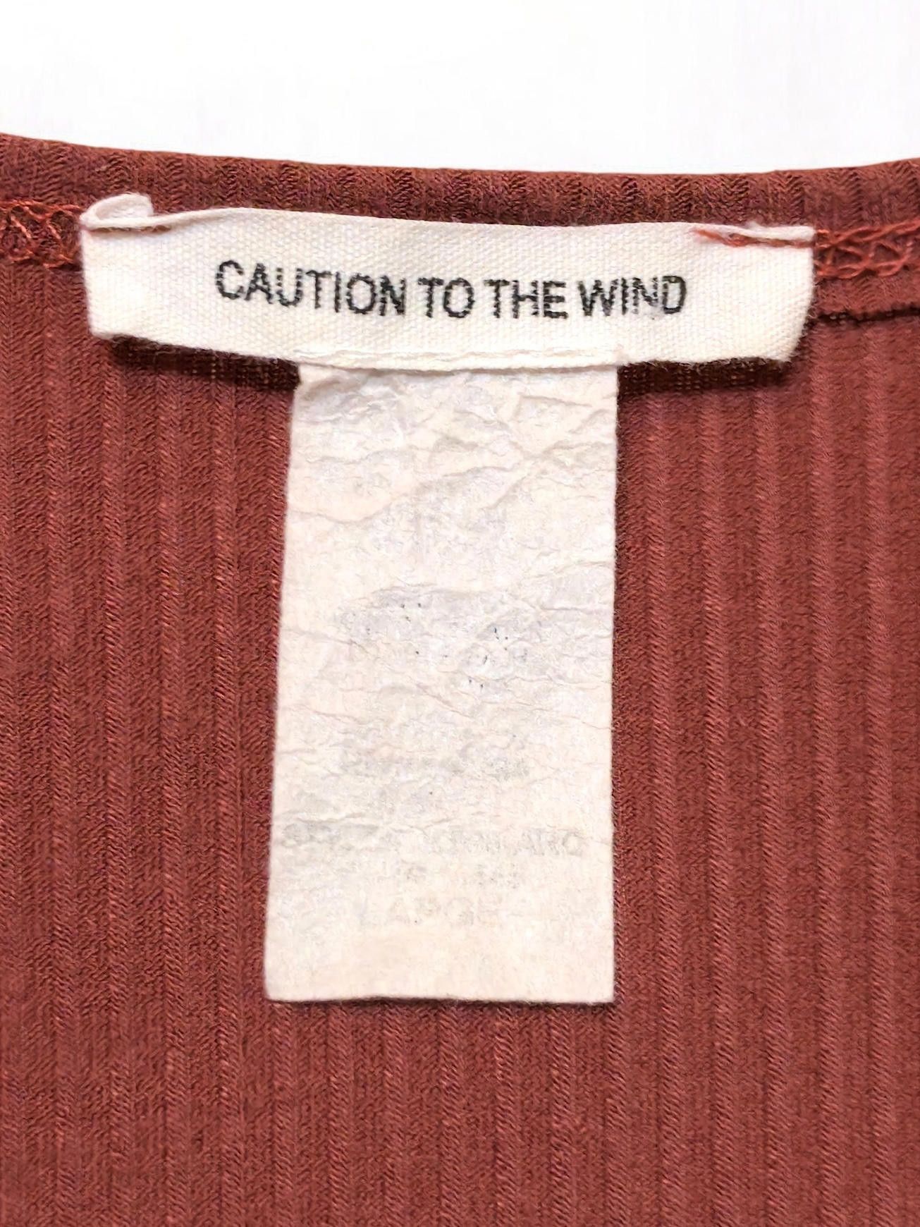 Designer Caution to the Wind Ribbed Button-Up Top Size XS / US 0-2 / IT 36-38 - 5 Thumbnail