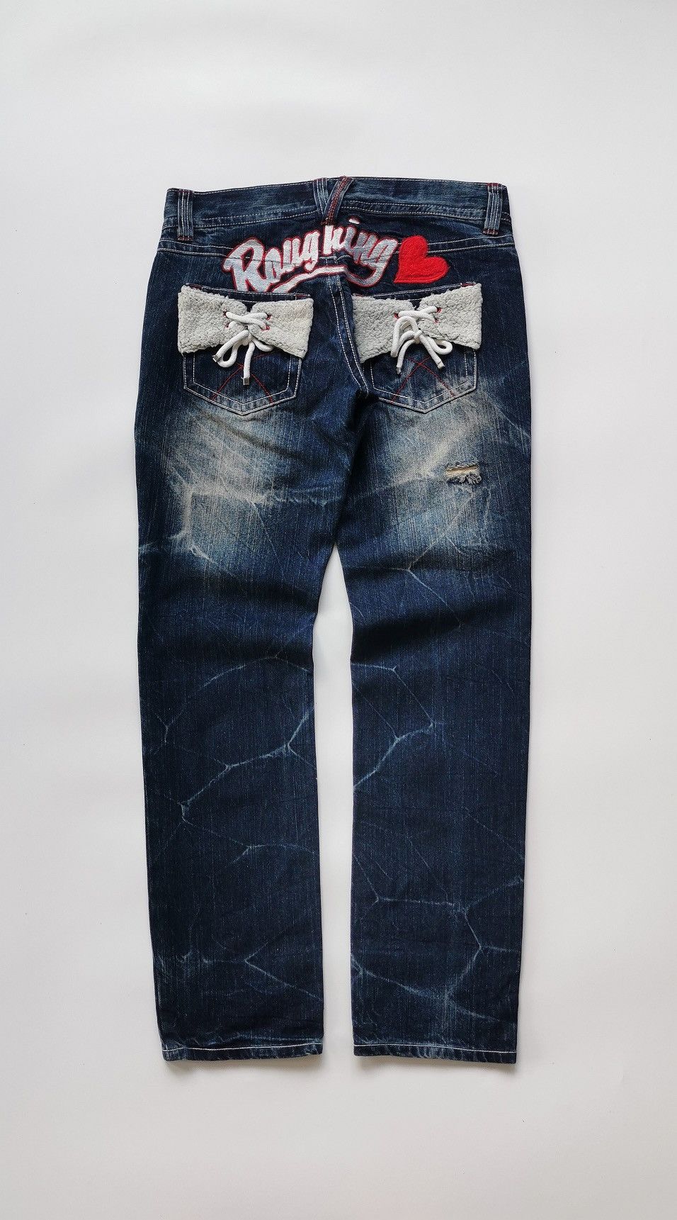 Japanese Brand Roughing The Vintage Standard Distressed Jeans Size 31" - 3 Thumbnail