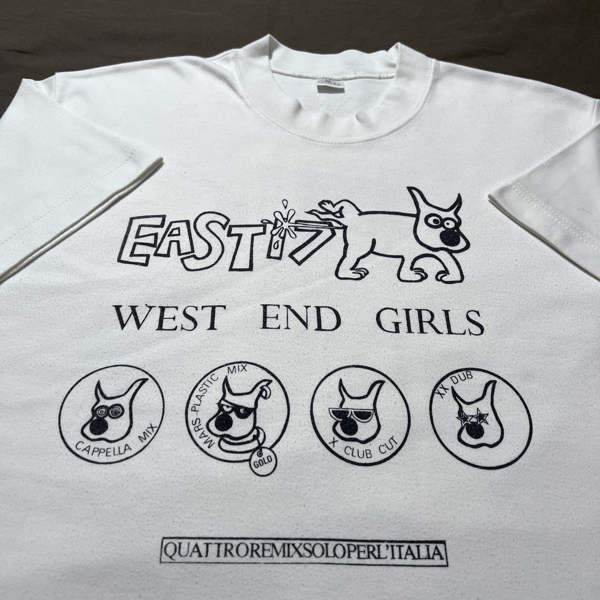 Rare VTG 90s East 17 Euro House Electronic Hiphop Tee DMC DJ