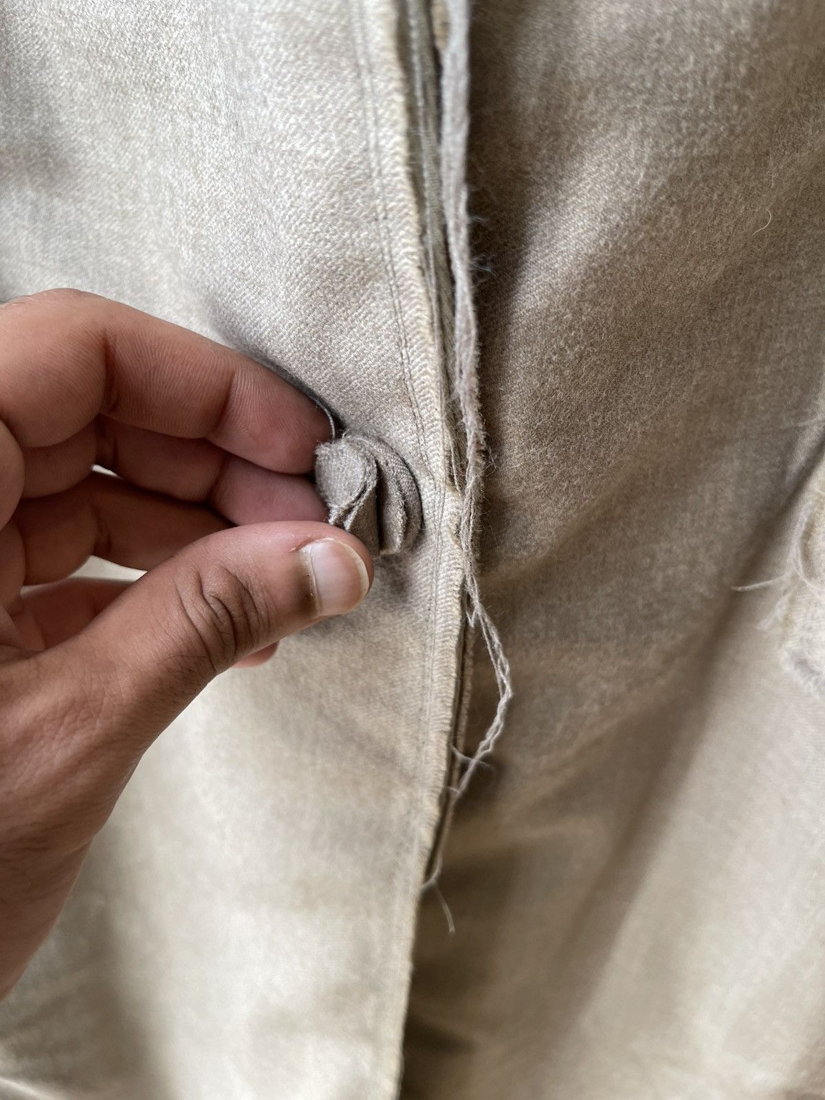 Maison Margiela Maison Martin Margiela FW04 Beige Wool Overlay Long Coat Size US XS / EU 42 / 0 - 19 Thumbnail