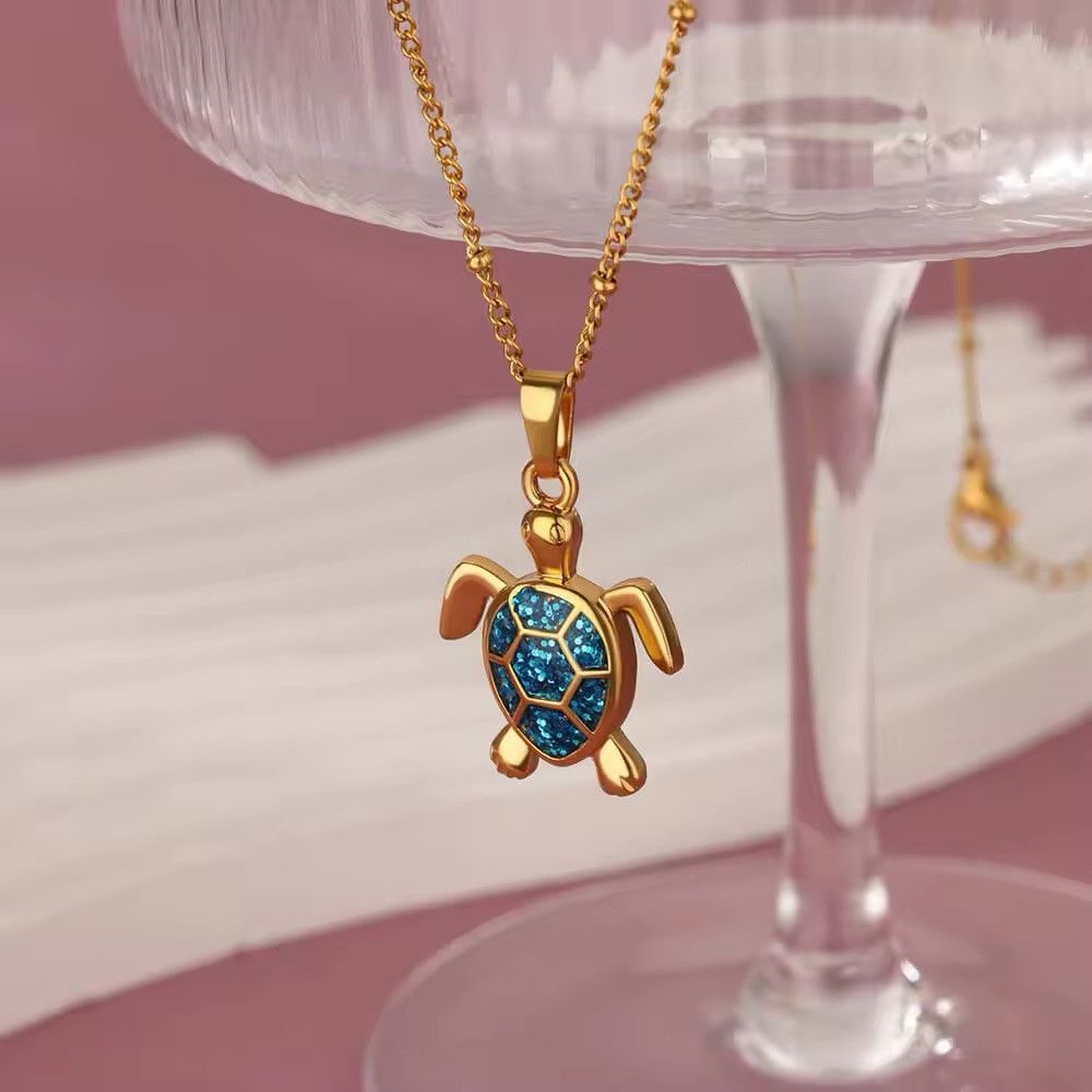 Vintage Vintage Blue Turtle Necklace Size ONE SIZE - 1 Thumbnail