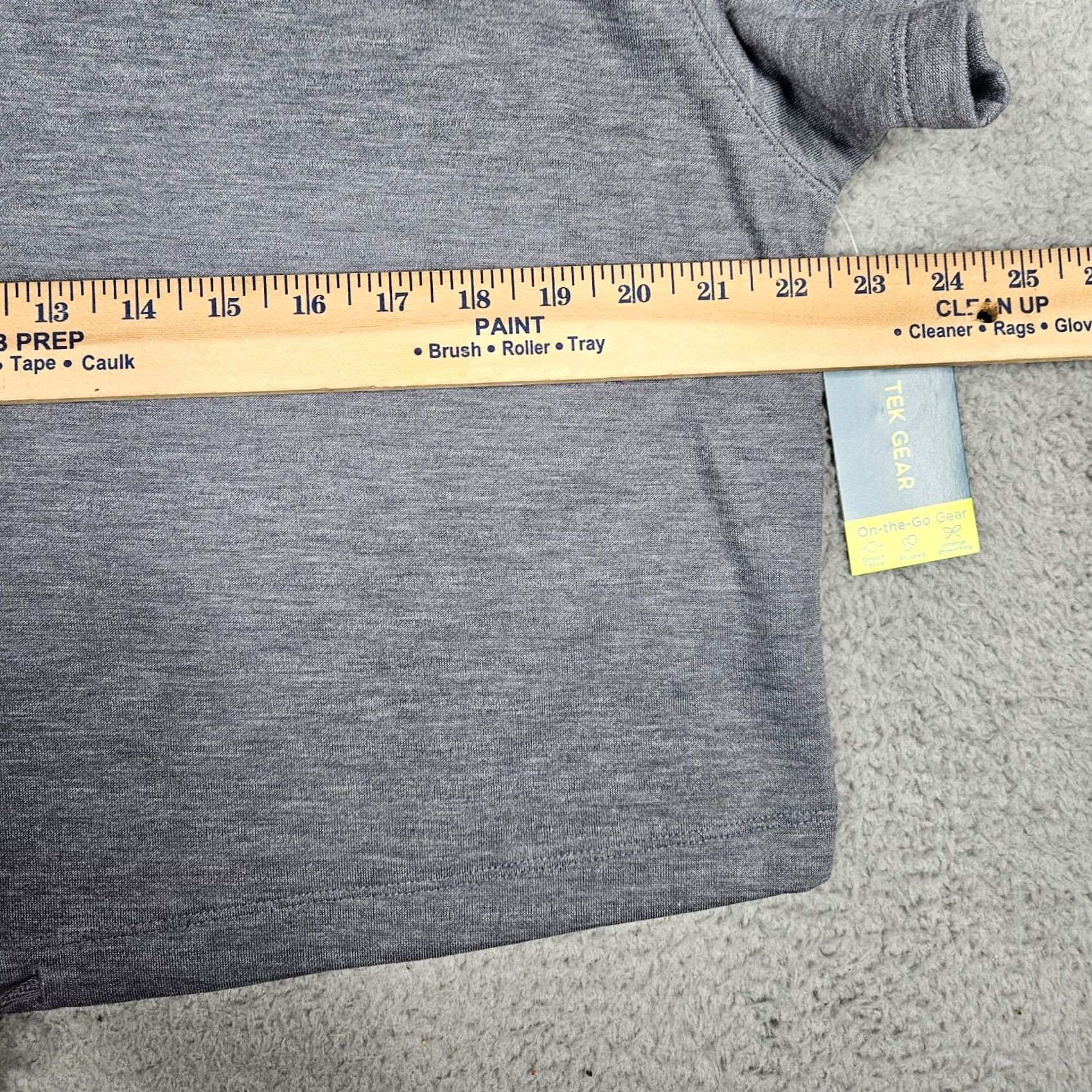 Tek Gear TEK GEAR On-the-Go Gear Women's Gray Short Sleeve Cropped Tee Size L Size 36" / US 14 / IT 50 - 2 Thumbnail