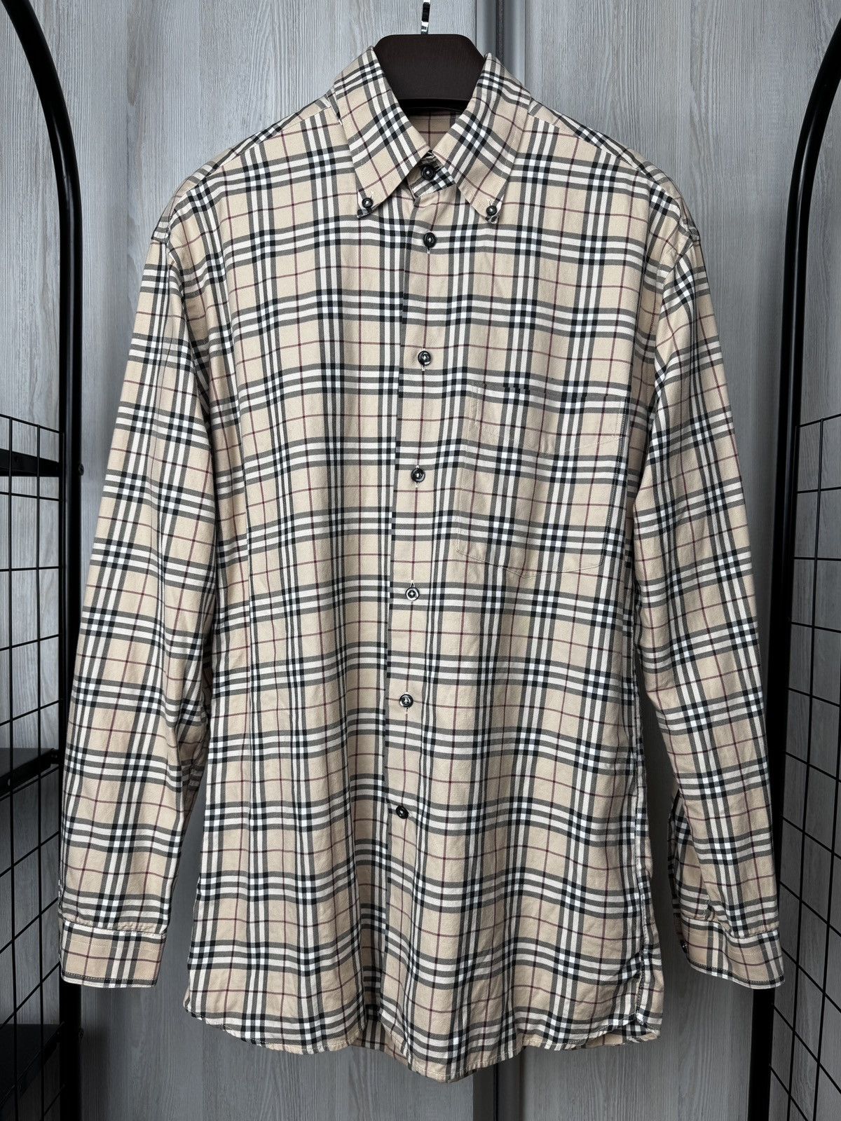 Burberry Burberry London beige nova check long sleeve shirt size 42 Size US L / EU 52-54 / 3 - 2 Thumbnail