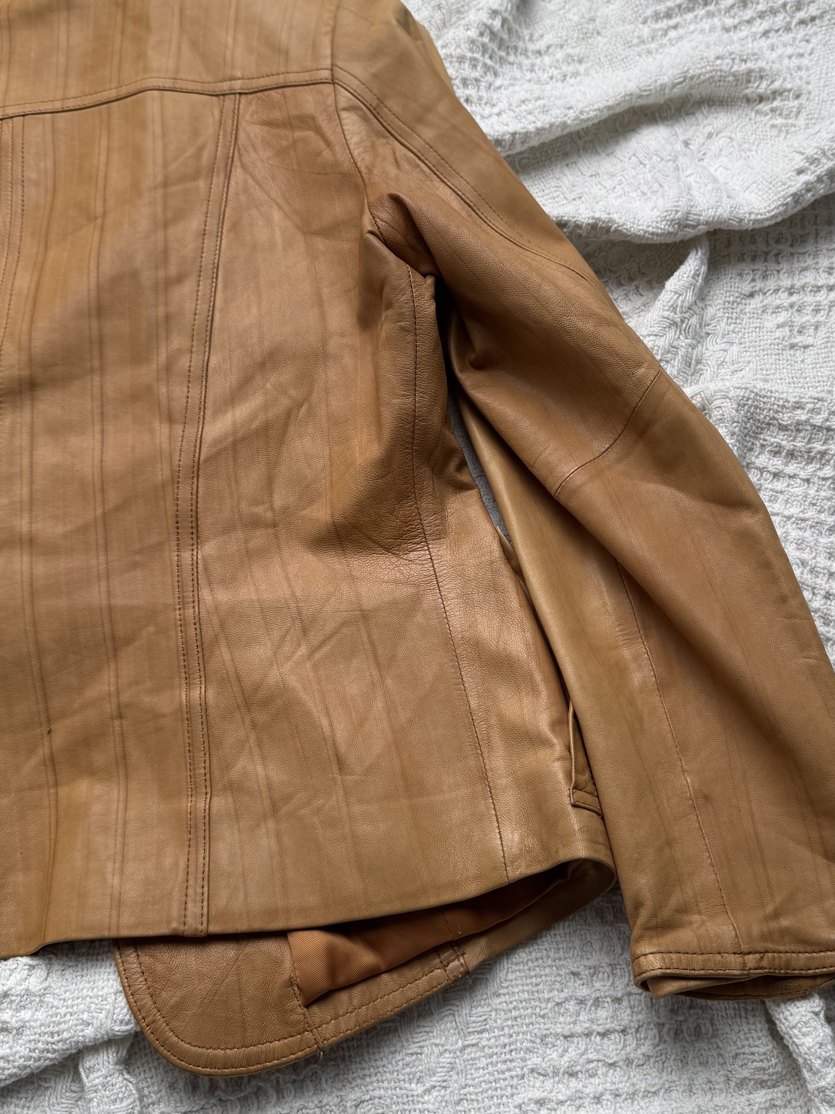 Vintage Vintage Leather Jacket Button Front Tailored Classic Size L / US 10 / IT 46 - 17 Thumbnail
