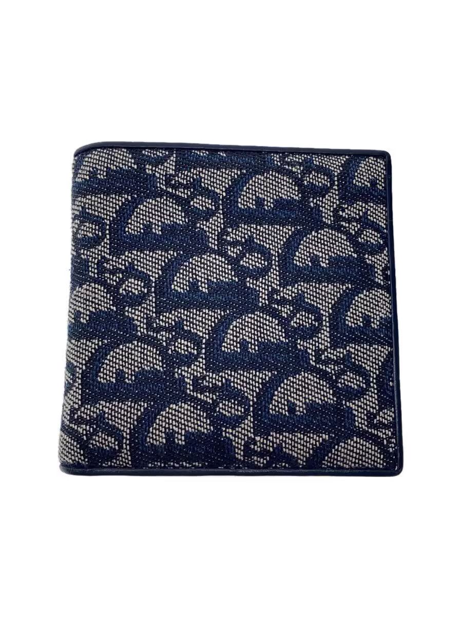Dior Dior Monogram Canvas Bi-Fold Wallet Blue Size ONE SIZE - 1 Thumbnail