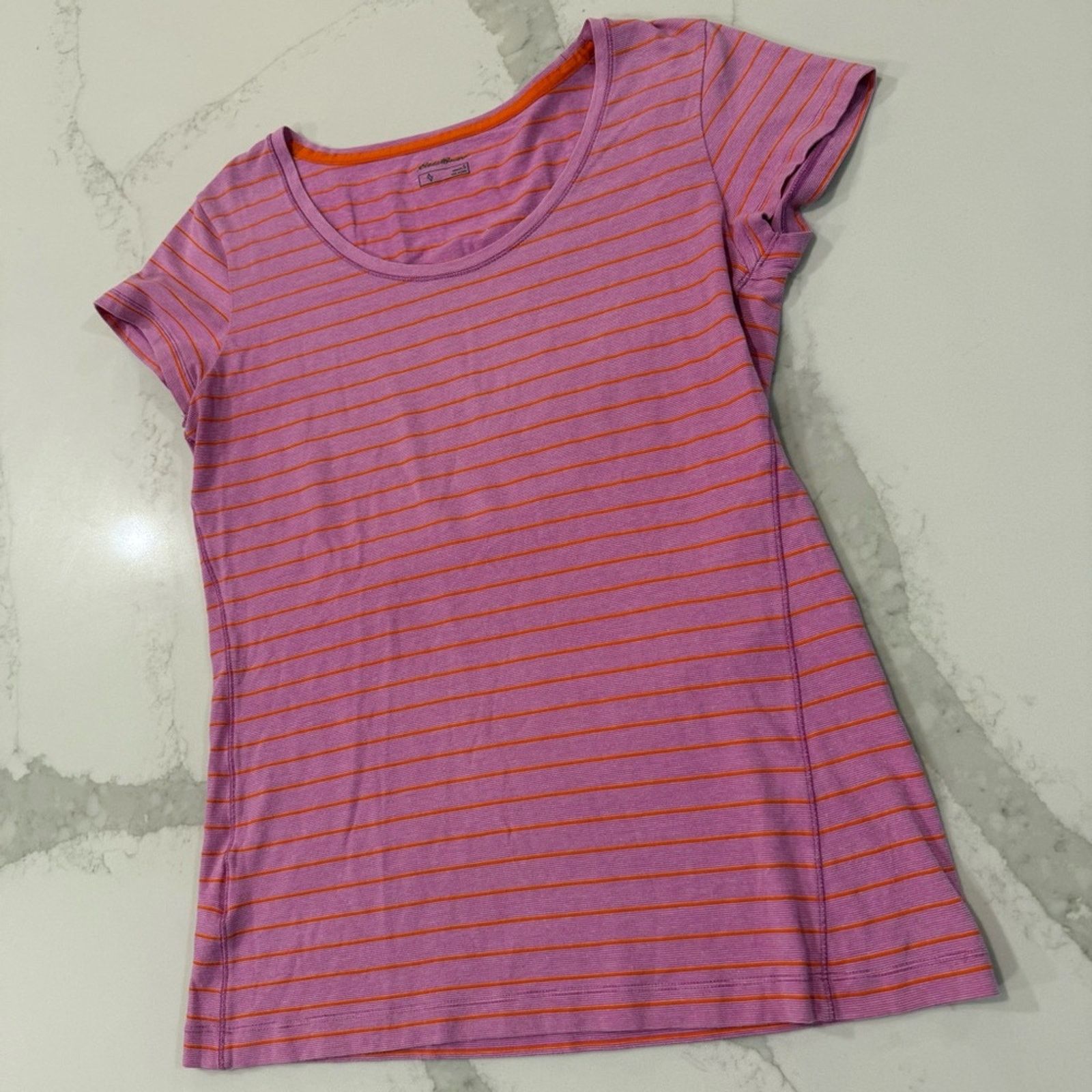 Eddie Bauer Eddie Bauer Gorpcore Striped Scoopneck T-Shirt Womens Small Size S / US 4 / IT 40 - 2 Thumbnail