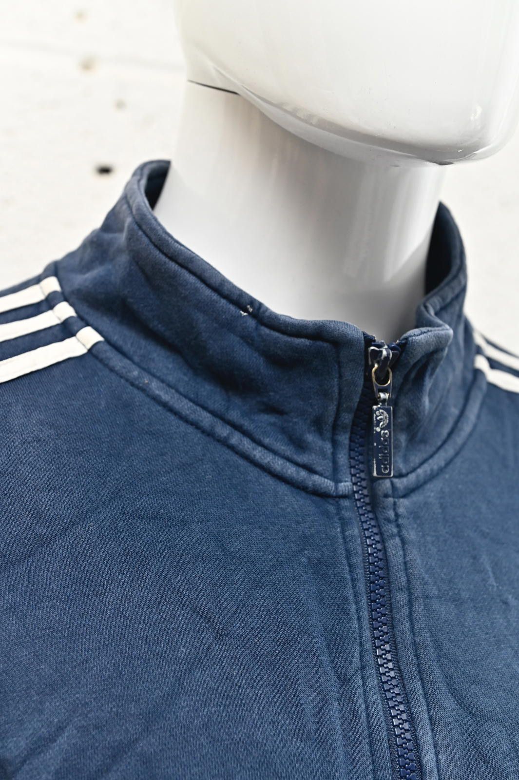 Adidas Adidas Classic Blue Zip-Up Jacket Mens Size L Size US L / EU 52-54 / 3 - 3 Thumbnail