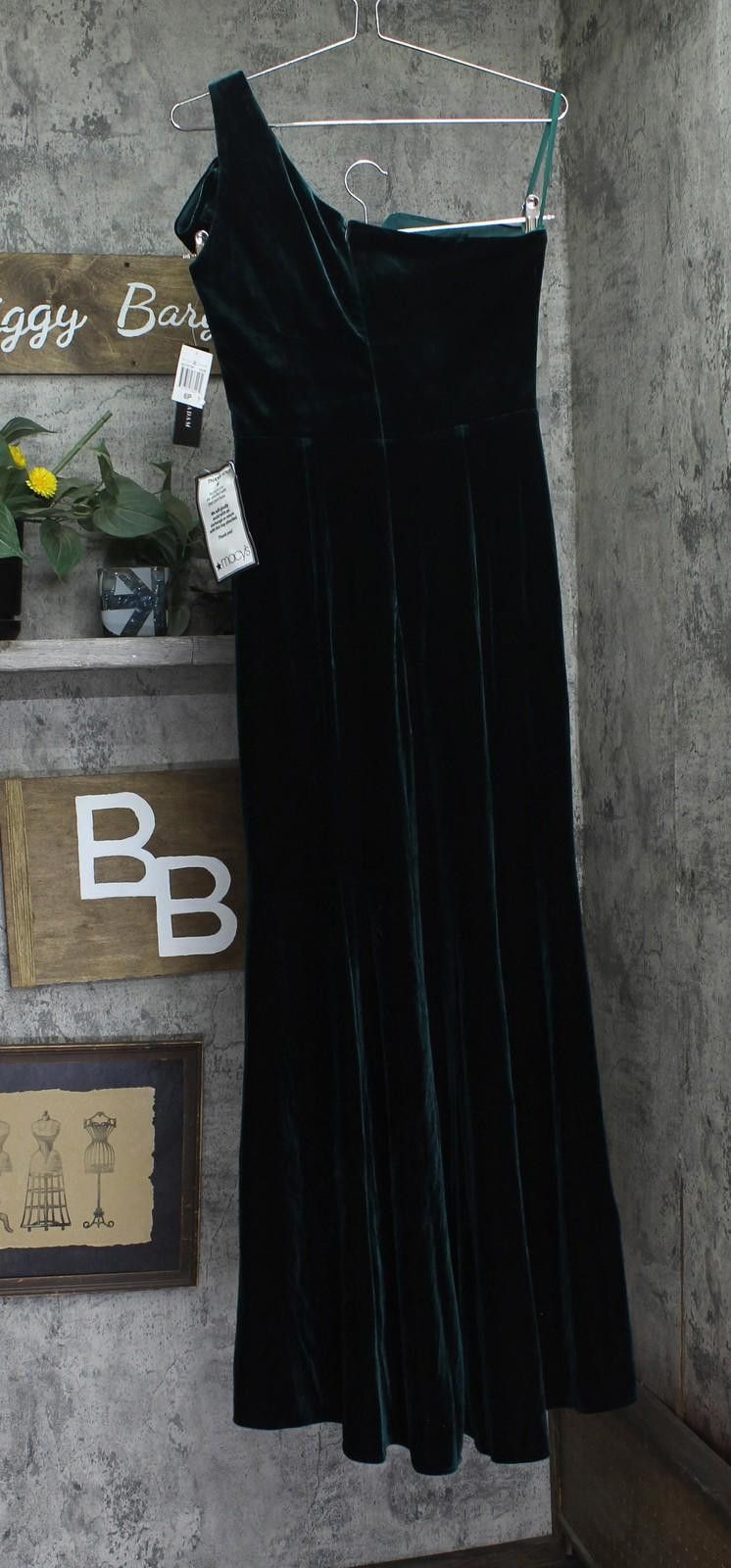 Other Betsy & Adam One Velvet Gown Dress A21575p Hunter Green 6p Size M / US 6-8 / IT 42-44 - 2 Thumbnail