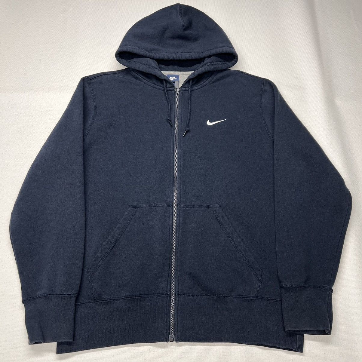 Nike Nike Hoodie Sweatshirt Blue Full Zip Athletic Logo Navy Y2K Size US L / EU 52-54 / 3 - 1 Thumbnail