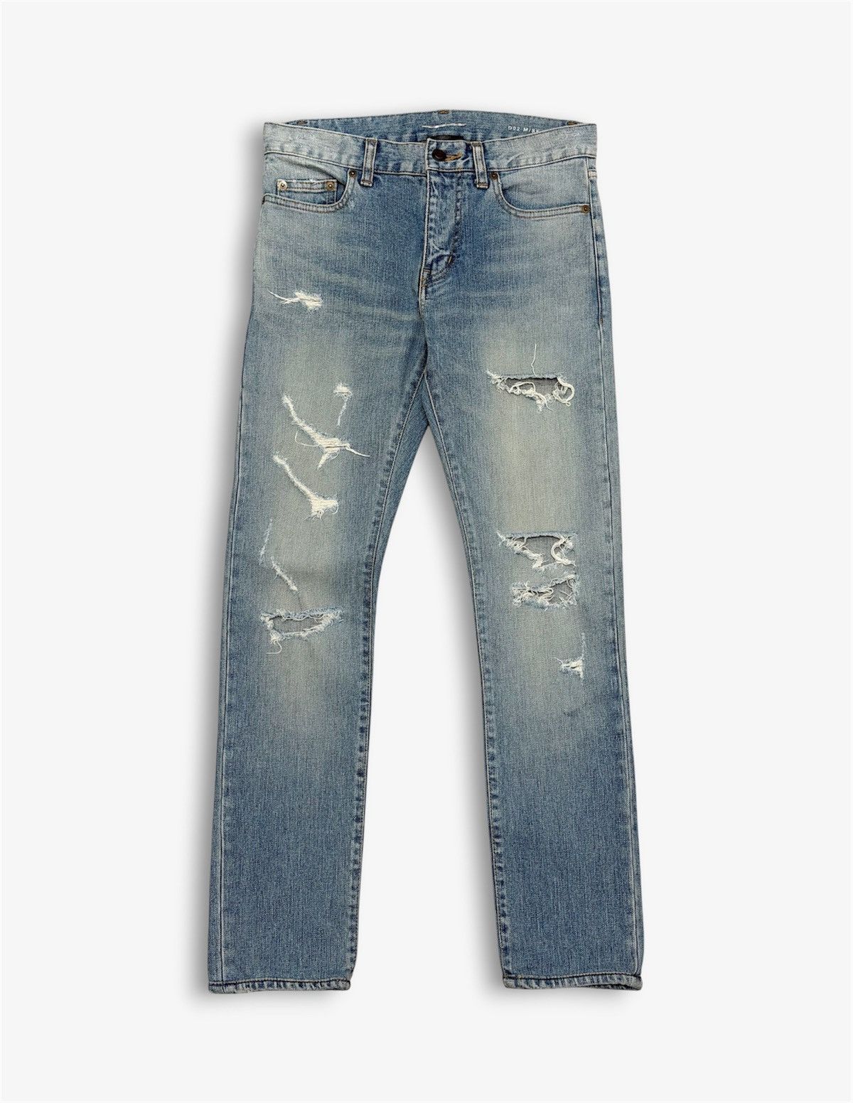 Saint Laurent Paris SAINT LAURENT Hedi Slimane 2016 Crash Skinny Jeans Nettspend Size US 28 / EU 44 - 6 Thumbnail