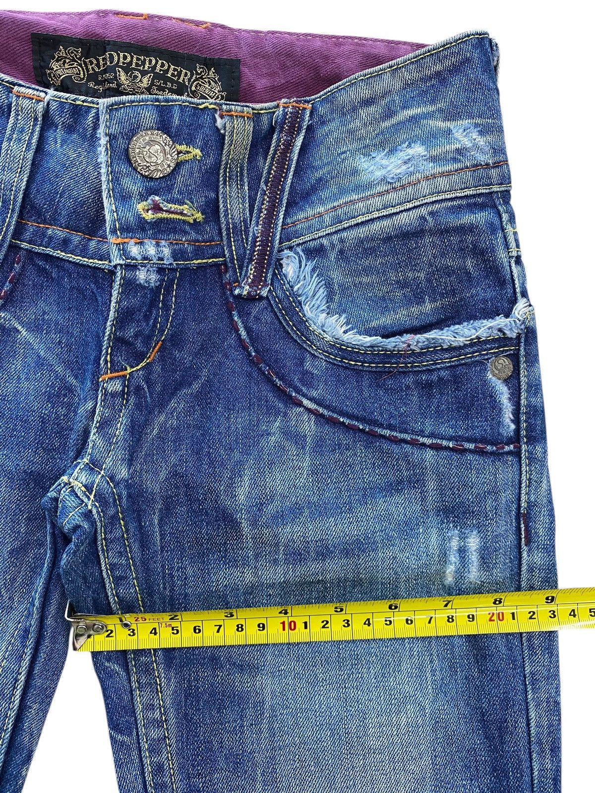Japanese Brand Red Pepper low-rise flare jeans with angel wings design Size US 29 - 7 Thumbnail