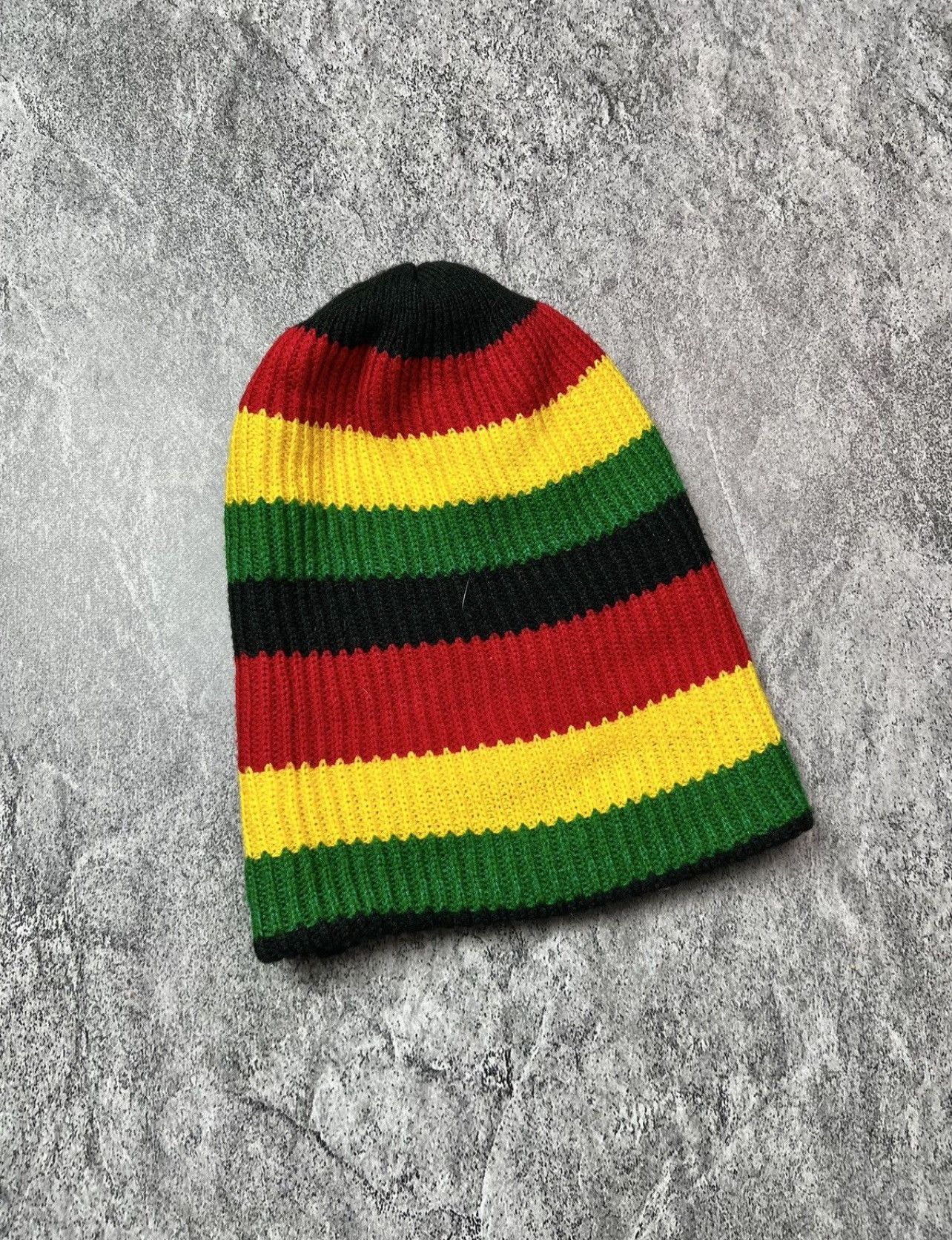 Pre-owned Bob Marley X Vintage « Vintage Bob Marley Jamaica Weed Japan Rastafari Beanie Hat In Multicolor