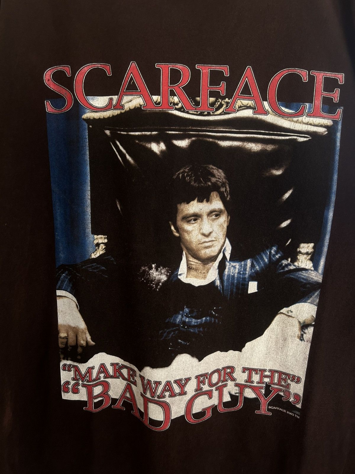 Vintage Vintage Scarface “Make Way For The Bad Guy” Graphic T-shirt Size US XXL / EU 58 / 5 - 3 Thumbnail