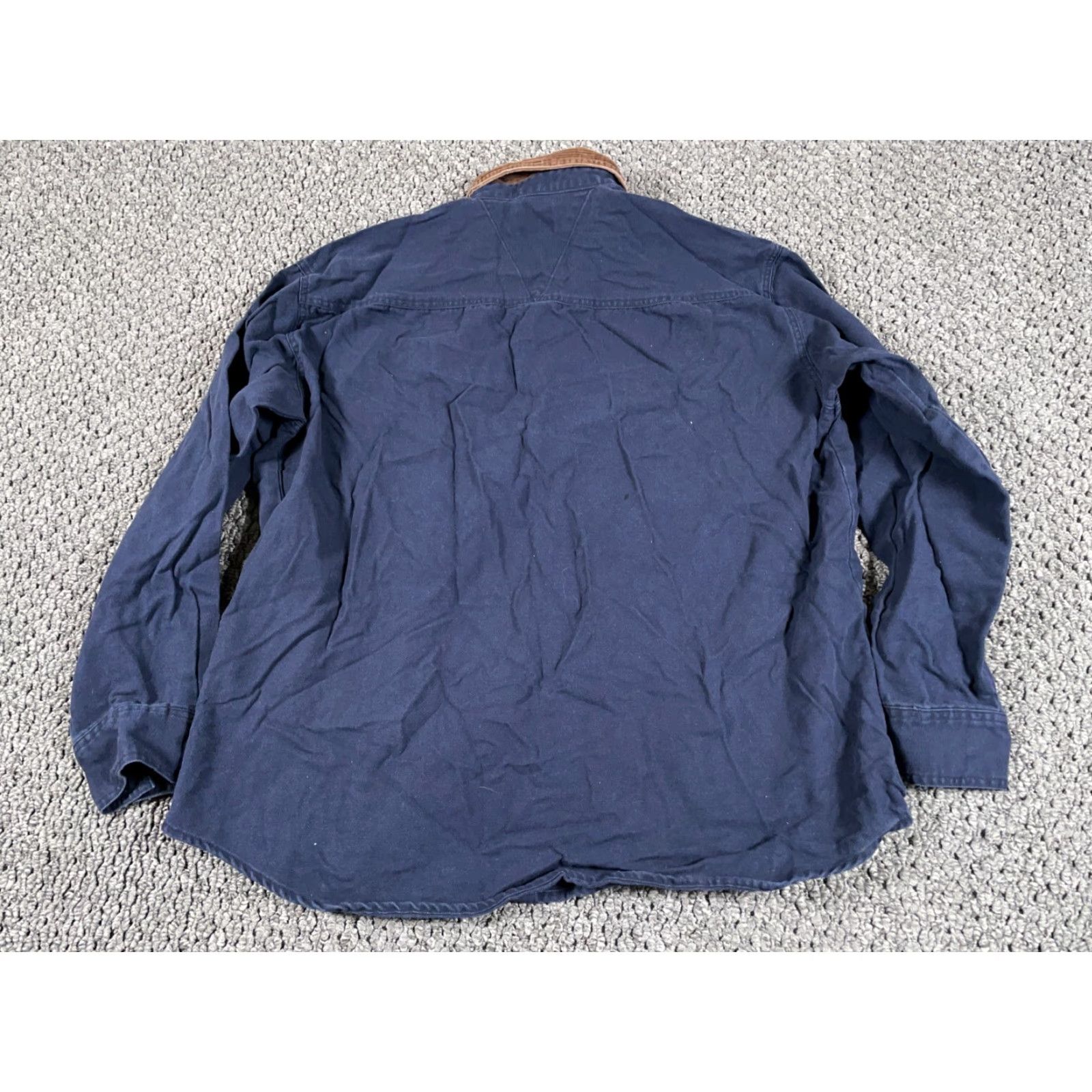 Dickies Dickies Shirt Adult XL Blue Cotton Canvas Heavyweight Button-Front Corduroy Collar Workwear Mens Size US XL / EU 56 / 4 - 2 Thumbnail
