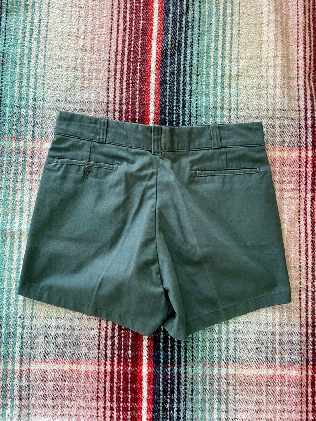 Vintage 80s Key Imperial Green Work Shorts 34 Size US 34 / EU 50 - 3 Thumbnail