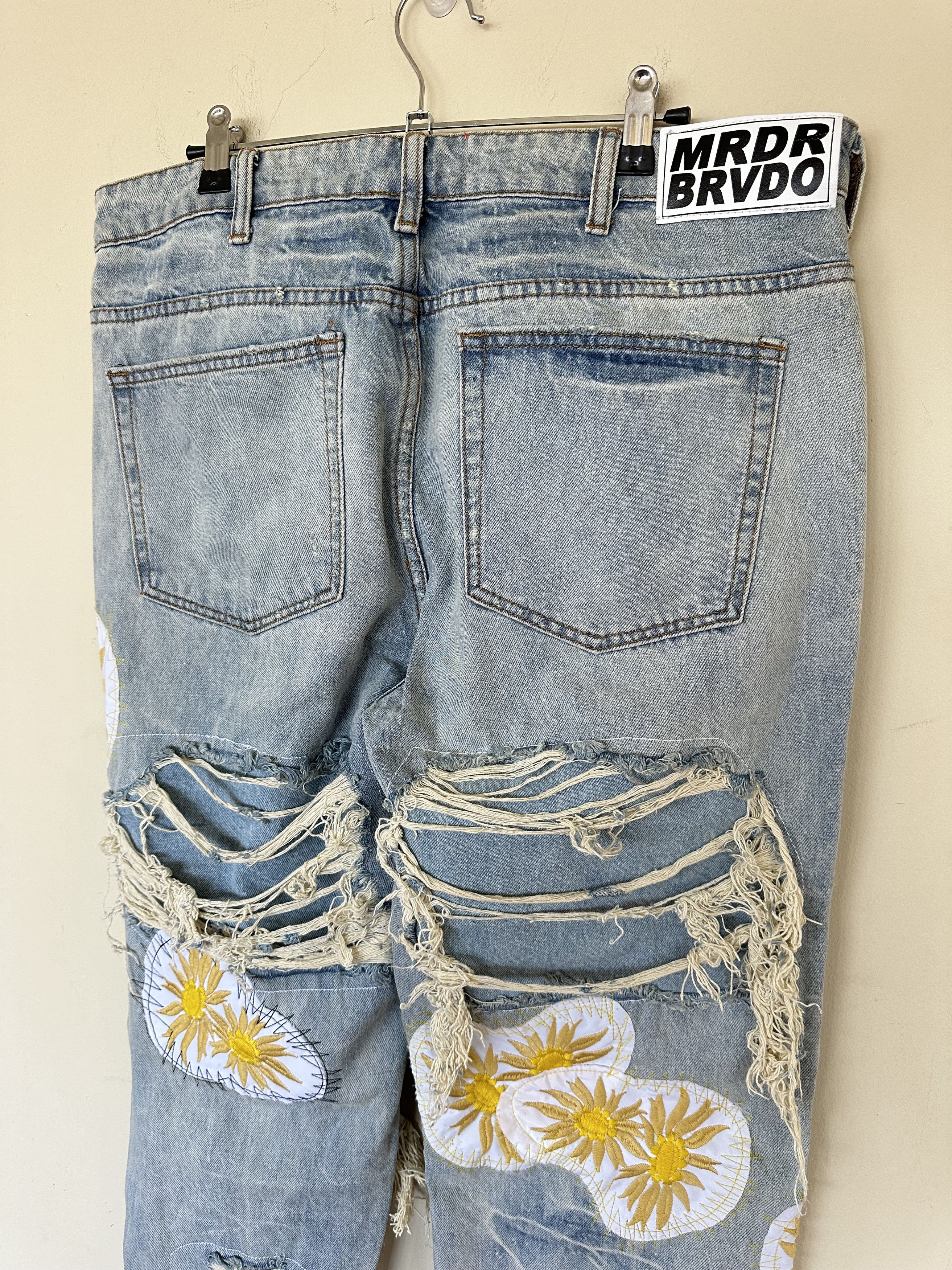 Ev Bravado FLOWER DENIM WHO DECIDES WAR Size US 34 / EU 50 - 8 Thumbnail