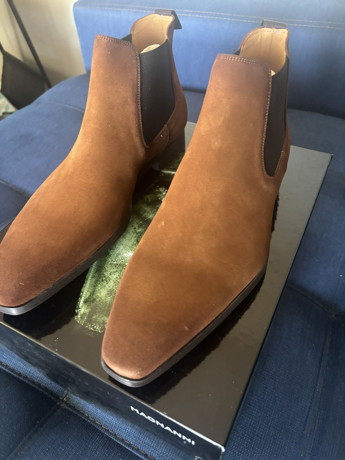 Magnanni New Magnanni Cognac Suede Boots (Size 10 - True 10.5/11) Size US 10 / EU 43 - 7 Thumbnail