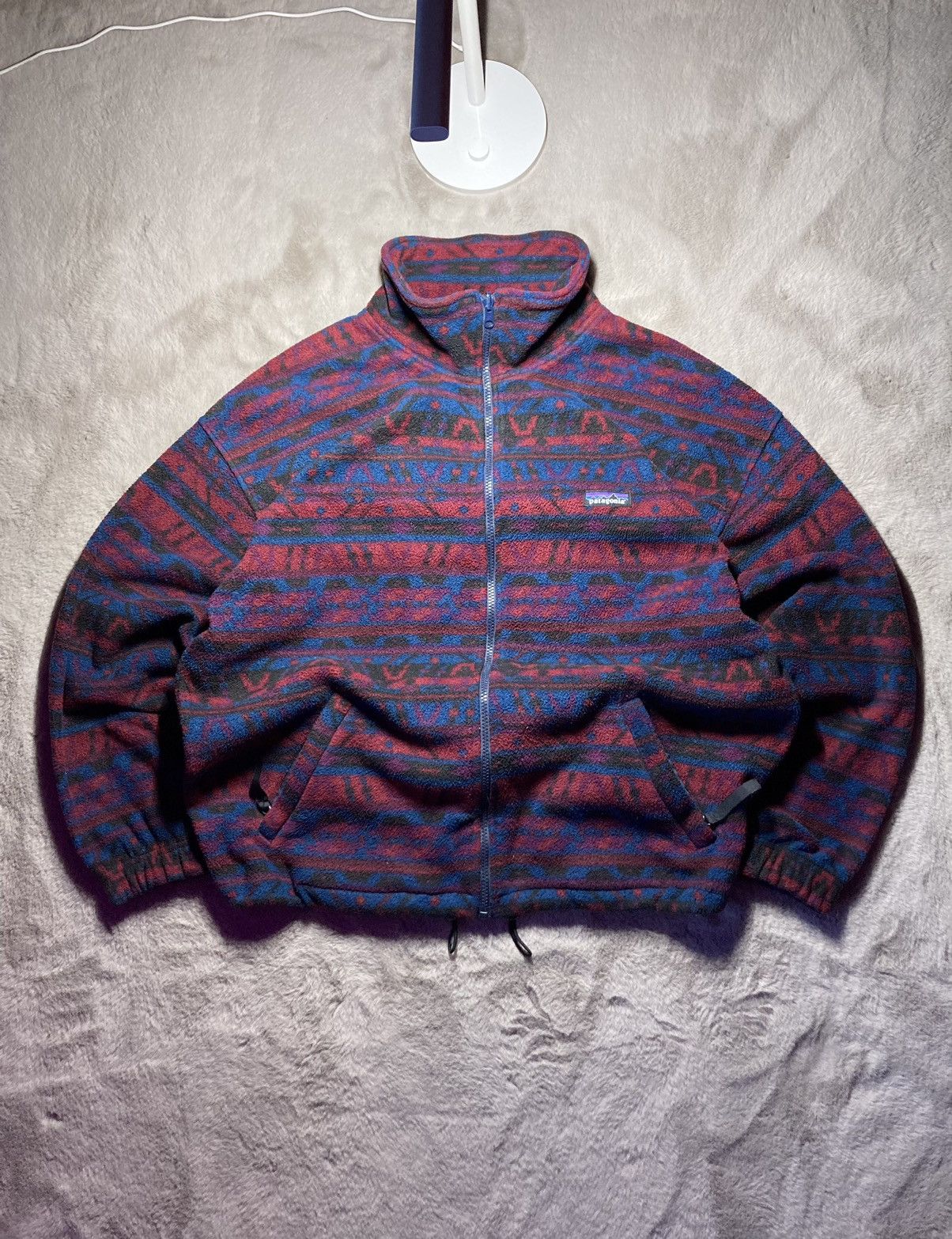 image of Vintage Retro Patagonia Aztec Syncilla Navajo Zip Fleece, Men's (Size Large)