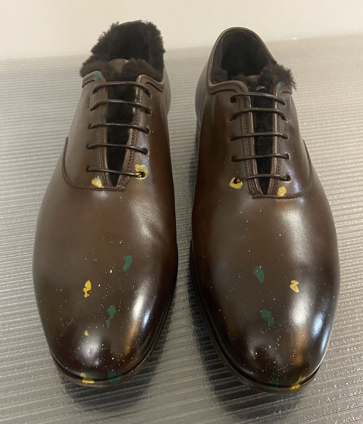 Salvatore Ferragamo Ferragamo 🇮🇹 Rodeo Calf Andy Warhol Shearling Derby 10 EE NEW Size US 10 / EU 43 - 1 Thumbnail
