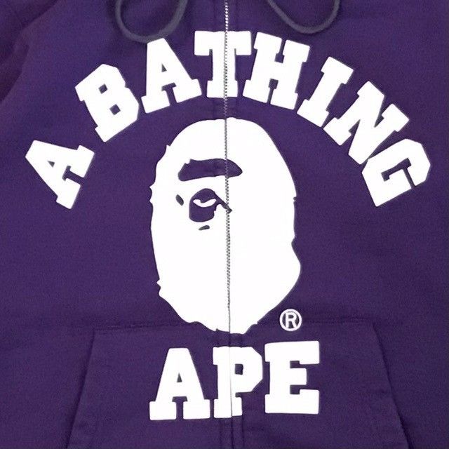 Bape BAPE College logo zip up hoodie a bathing ape NIGO Size US M / EU 48-50 / 2 - 2 Thumbnail