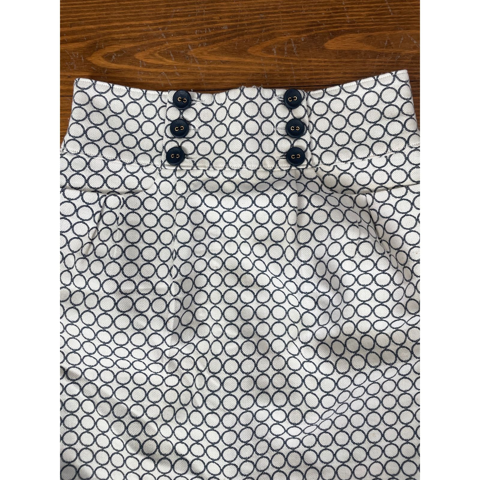 Anthropologie Anthropologie Sine Button Front Geometric Print Skirt, 4 Size 27" / US 4 / IT 40 - 2 Thumbnail