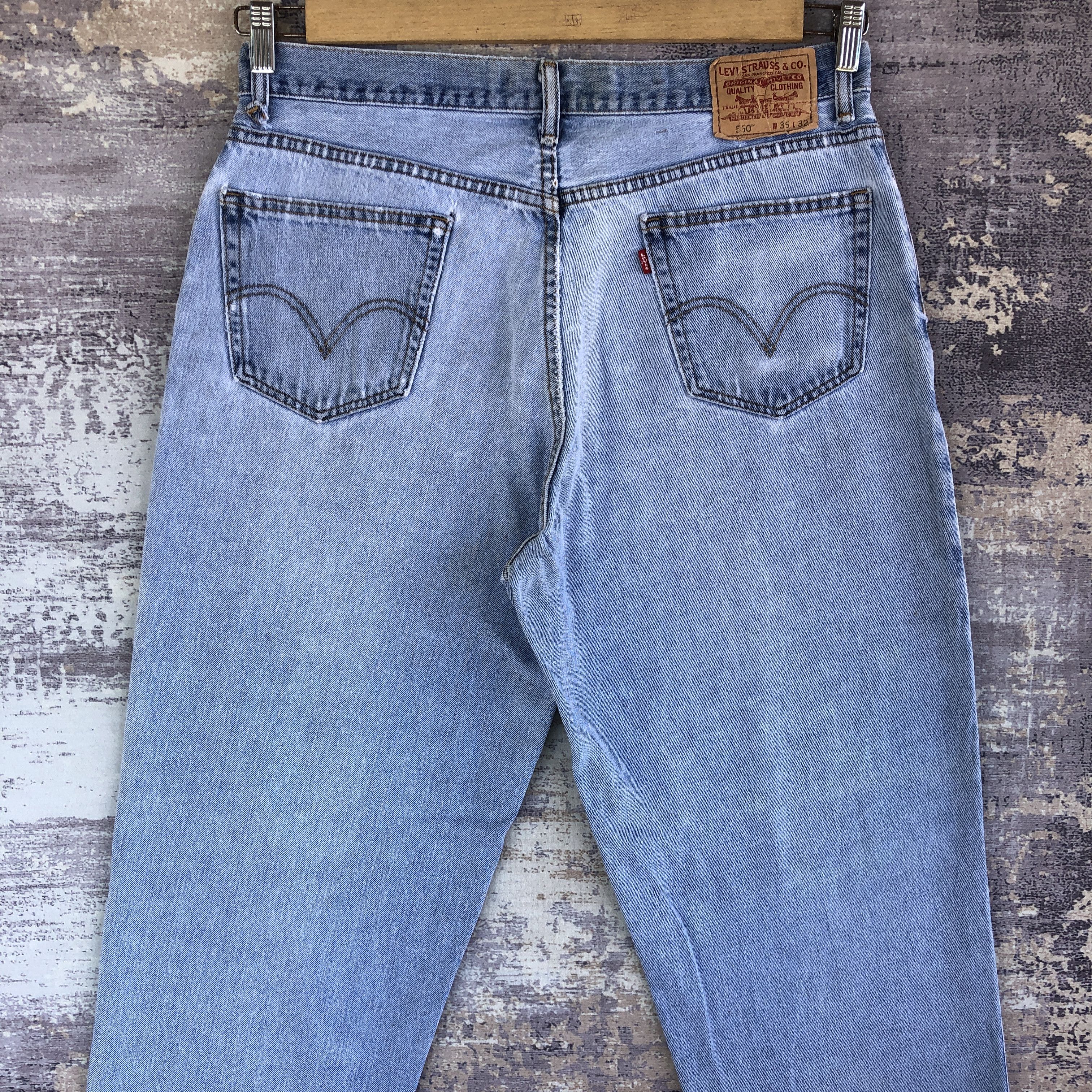 Levi's Vintage Levis 560 Baggy Faded Jeans Levi's Distressed Denim Size US 34 / EU 50 - 4 Thumbnail