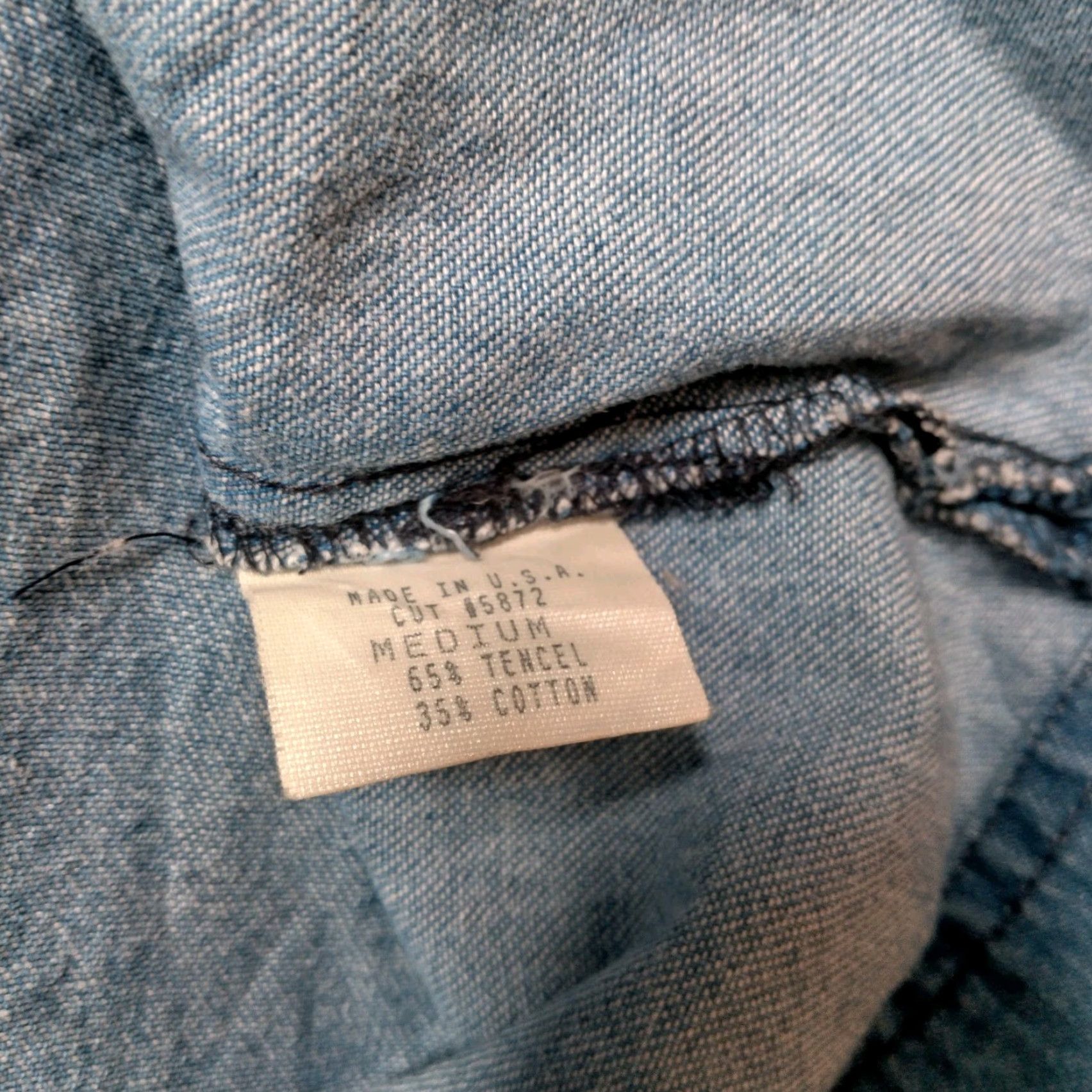 J. Jill VINTAGE J Jill Shirt Women M Blue Chambray Long Sleeve Collared V-Neck Classic USA Size M / US 6-8 / IT 42-44 - 6 Thumbnail