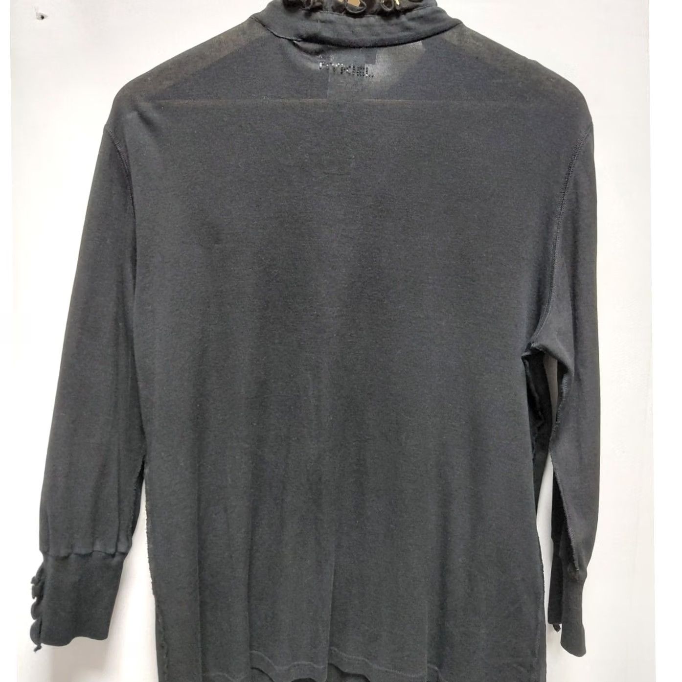 Vintage RYKIEL Black Button-Up Blouse Solid Long Sleeve, 2XL Size XXL / US 16-18 / IT 52-54 - 2 Thumbnail