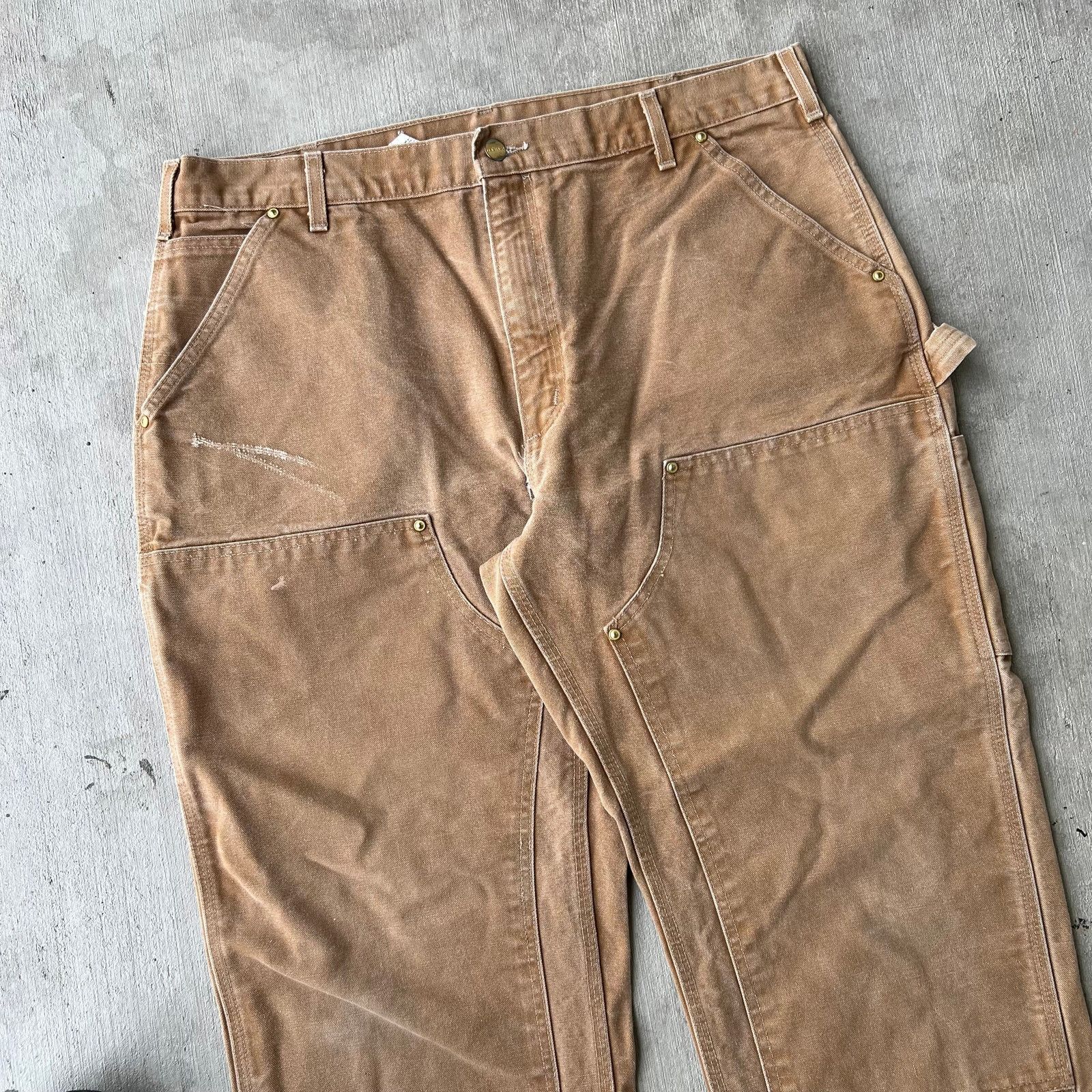 Carhartt × Vintage Carhartt brown double knee work wear carpenter pants Size US 37 - 2 Thumbnail