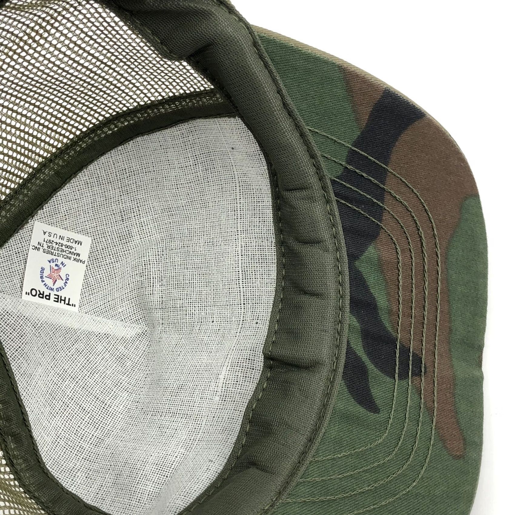 Industrie VINTAGE Camo Trucker Hat Cap Snapback McClendon Trucking 80s Made In USA Green Mens Size ONE SIZE - 6 Thumbnail