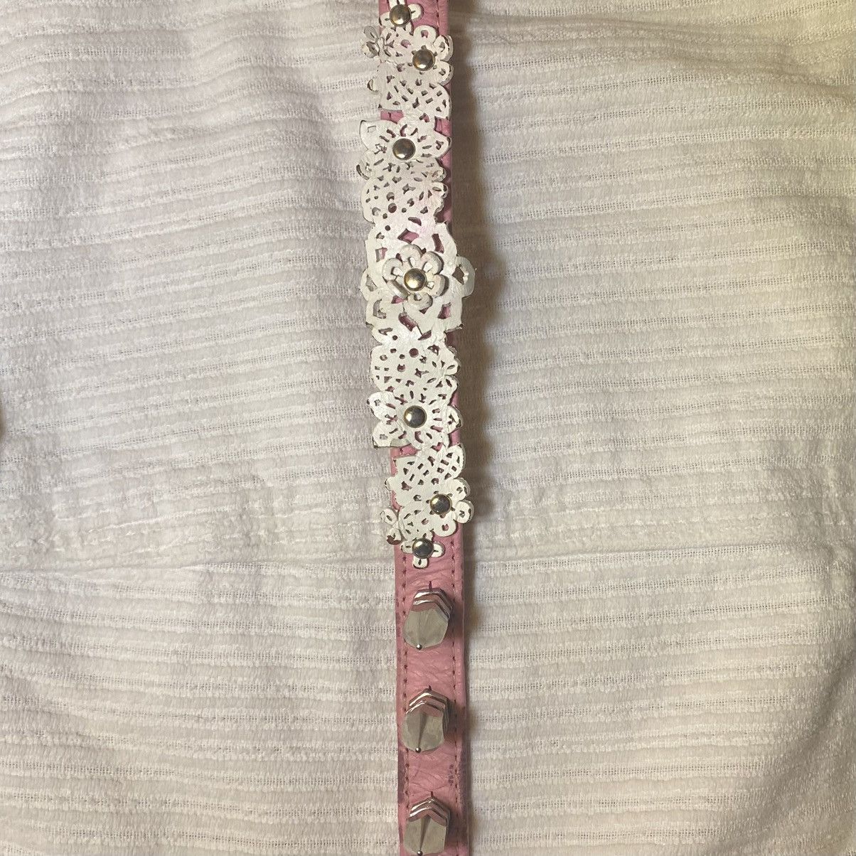 Oscar De La Renta Vintage Leather De La Renta Punk Daisy Choker Size ONE SIZE - 3 Thumbnail