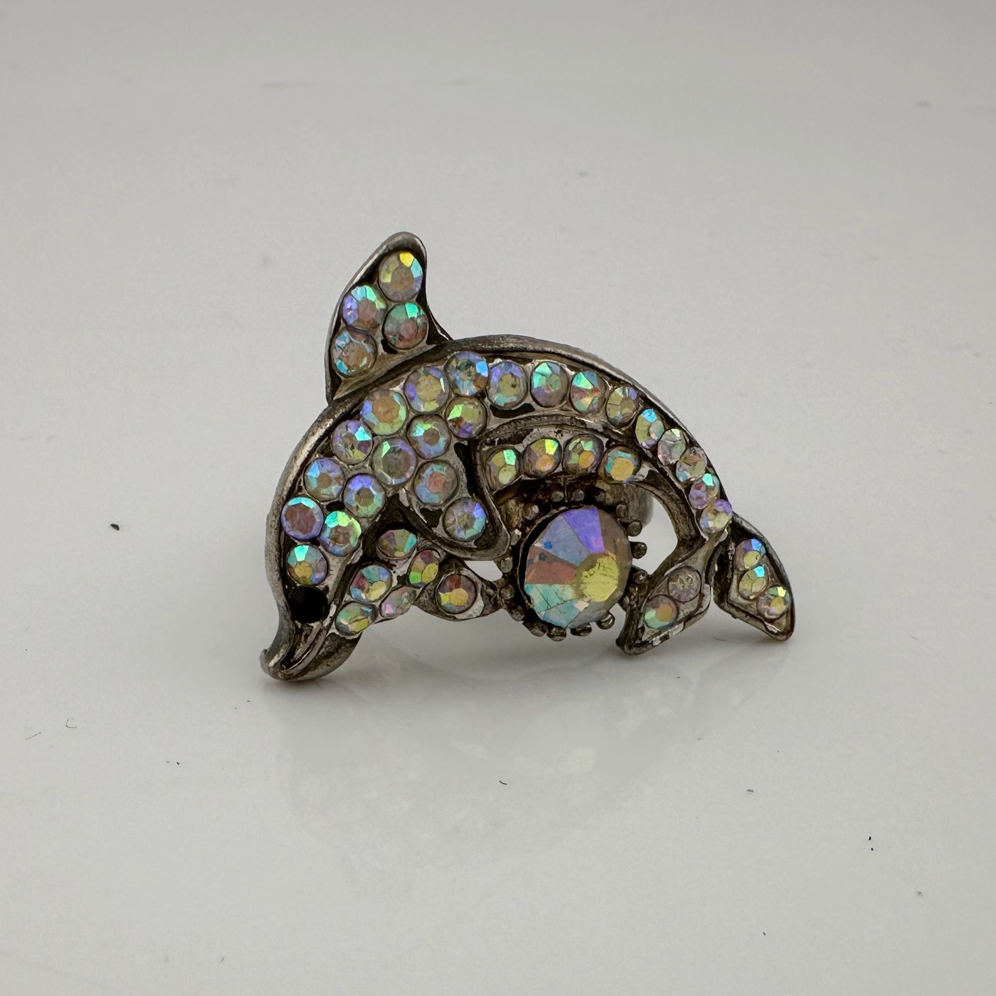 Vintage Vintage Costume Jewelry Owl, Dolphin and Turtle Rhinestone Size ONE SIZE - 13 Thumbnail