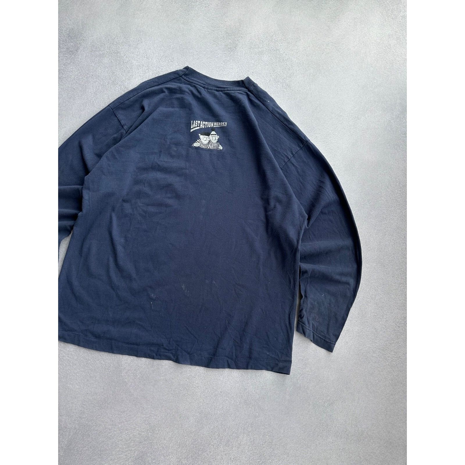 Vintage VTG Sesame Street Last Action Heroes 90s Cartoon Long Sleeve Size US XL / EU 56 / 4 - 14 Thumbnail