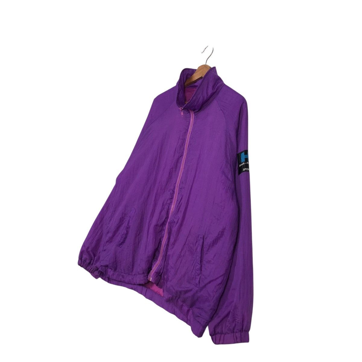 Japanese Brand 📌Vintage Bomber Jacket Rich Purple HIII Fresh Nysc Usa Size US L / EU 52-54 / 3 - 3 Thumbnail