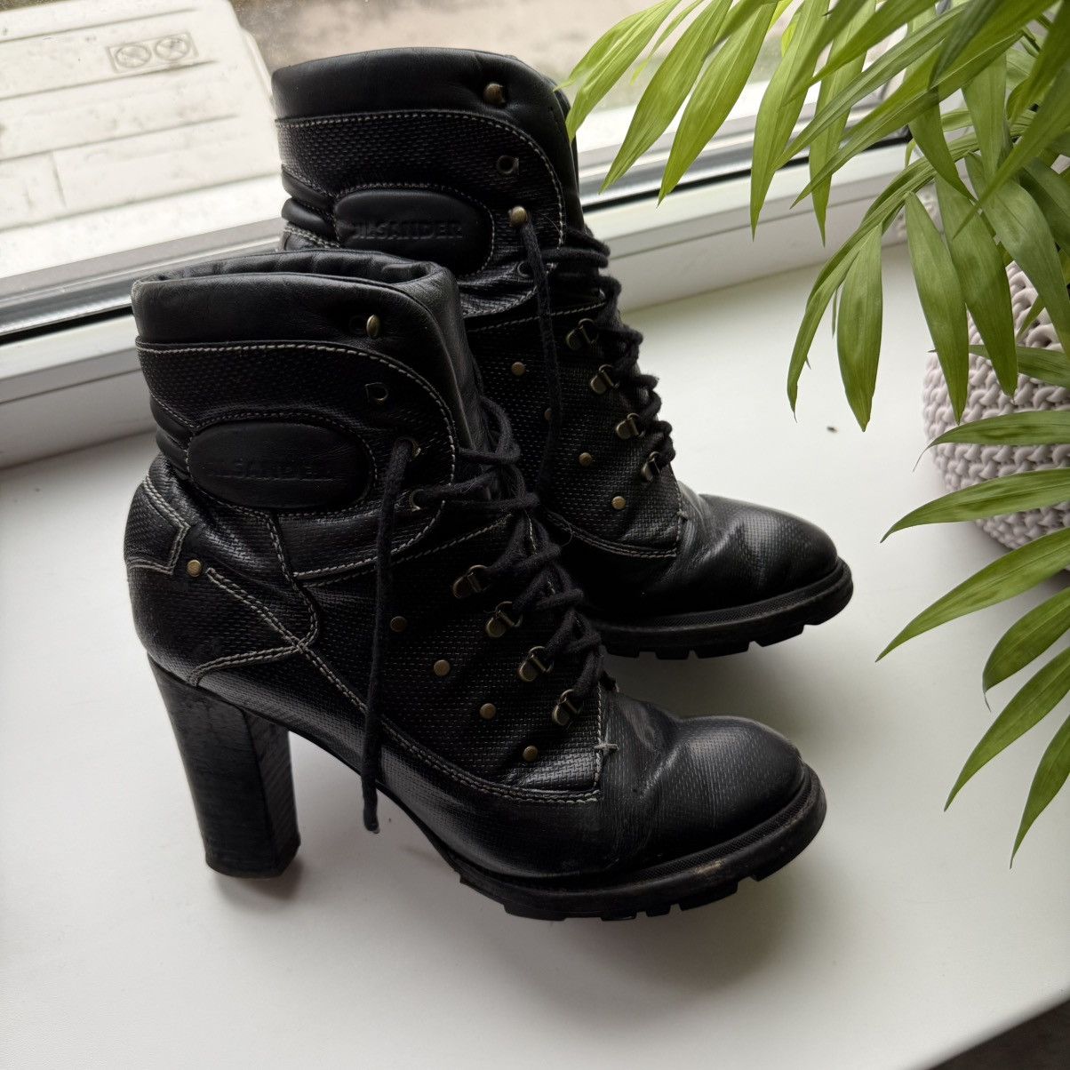 Jil Sander 📌Vintage Jil Sander Leather Avant-Garde Lace-up Heeled Boots Size US 11 / IT 41 - 1 Thumbnail