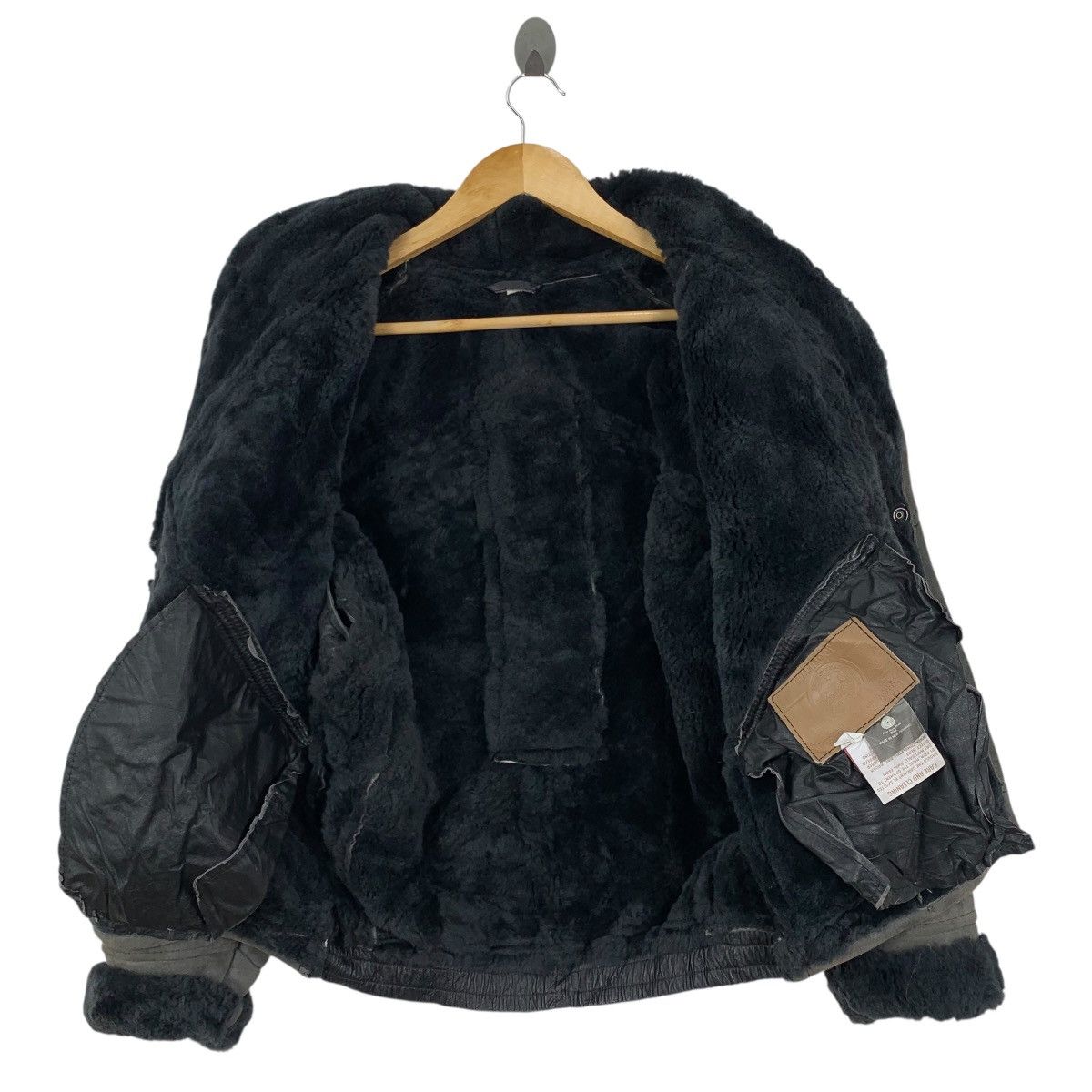 Vintage Vintage 90s HOMESTEAD SHEEPSKIN G.L. Bowron co Bomber Jacket Size US L / EU 52-54 / 3 - 3 Thumbnail