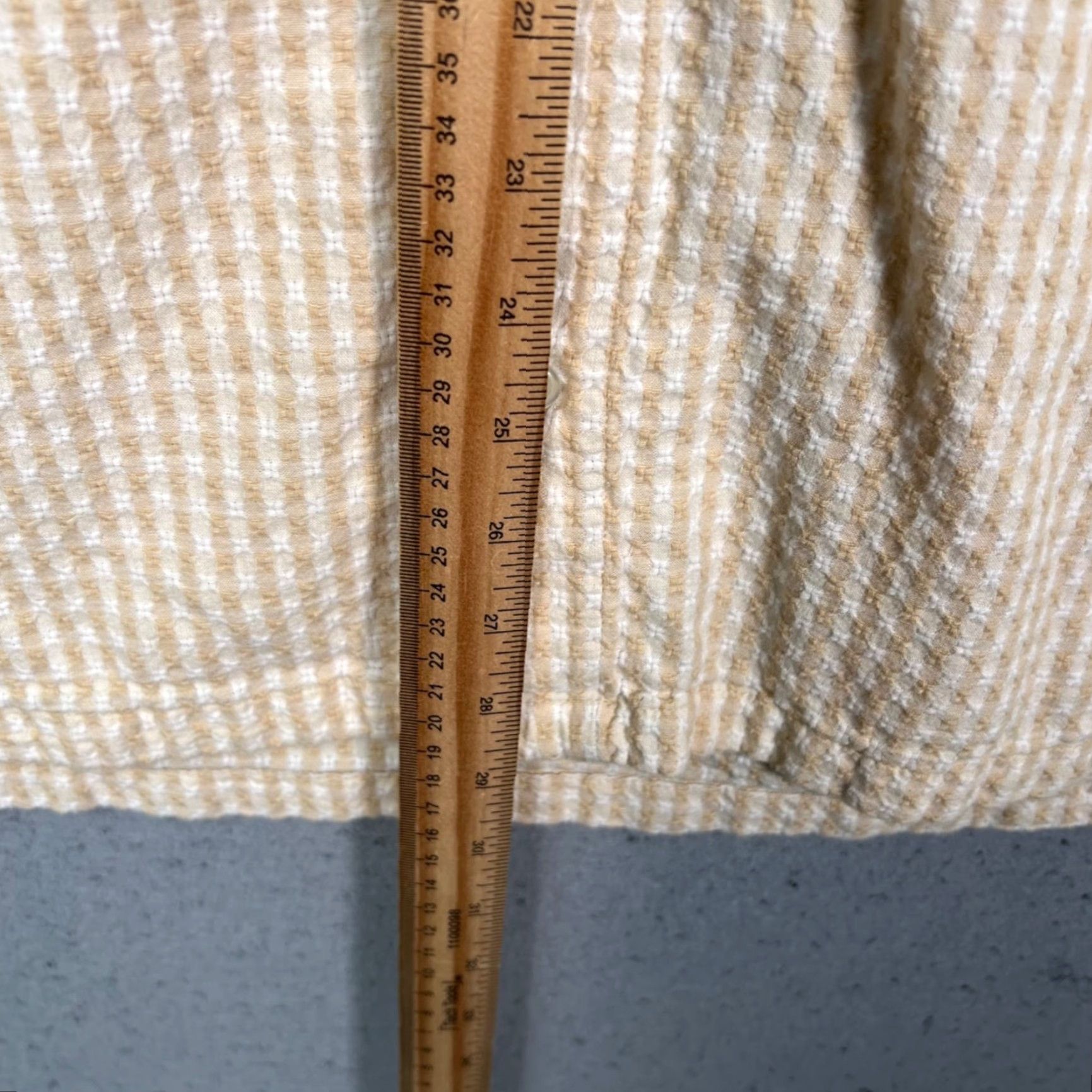 Abercrombie & Fitch Abercrombie & Fitch Mens Medium Tall Beige & White Gingham Short Sleeve Shirt Size US M / EU 48-50 / 2 - 6 Thumbnail