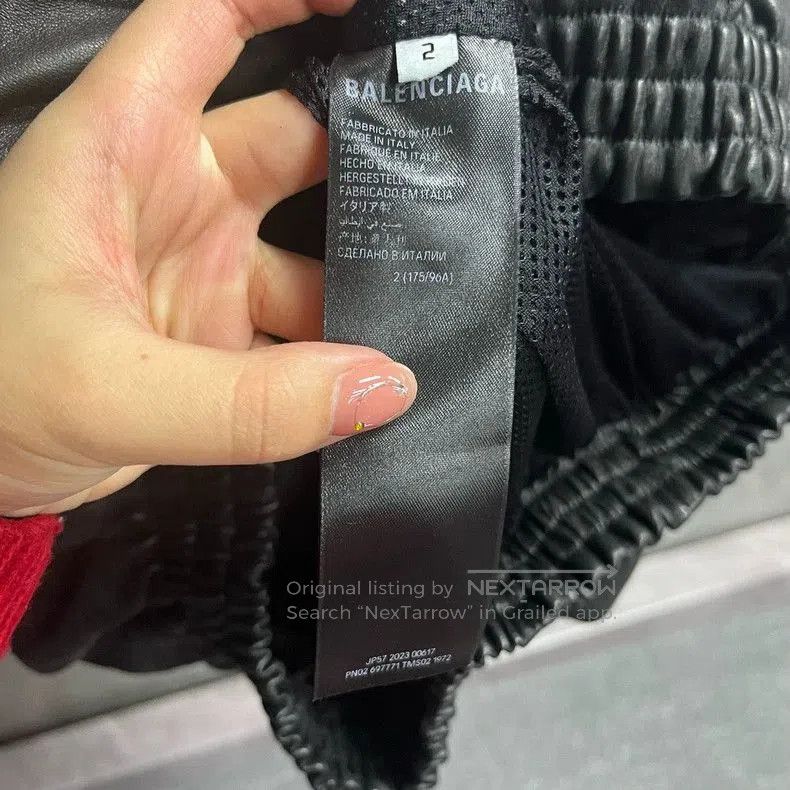 Balenciaga Balenciaga Colorblock Logo Leather Hoodie. Size US XXS / EU 40 - 3 Thumbnail