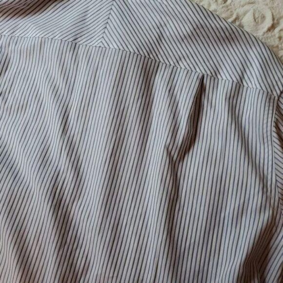 Calvin Klein Calvin Klein Blue Striped Button Down LS Dress Sz. XL (17) S Size US XL / EU 56 / 4 - 5 Thumbnail