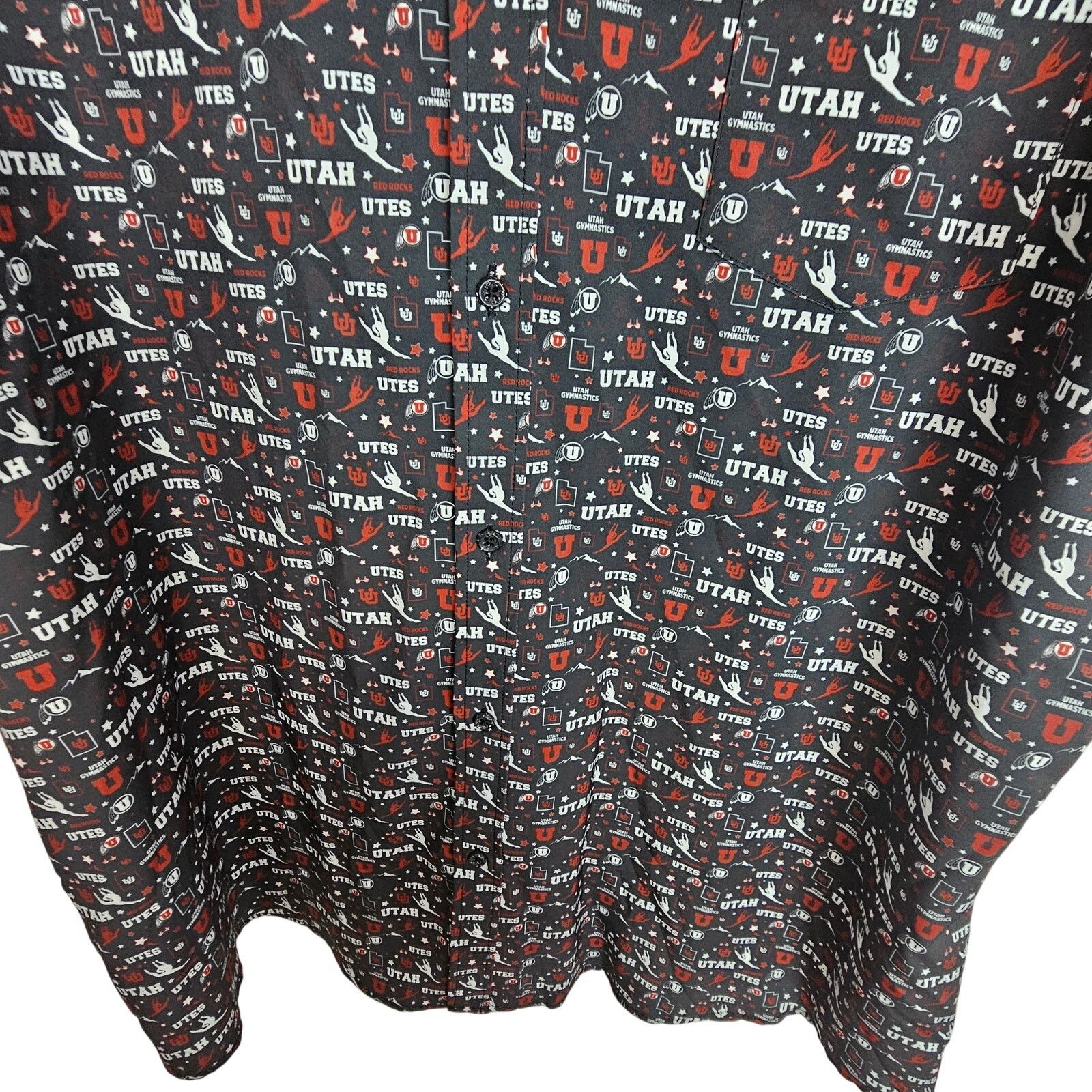 Paige PSI International Shirt Utah Utes Black Red Button 3XL Size US XXL / EU 58 / 5 - 3 Thumbnail